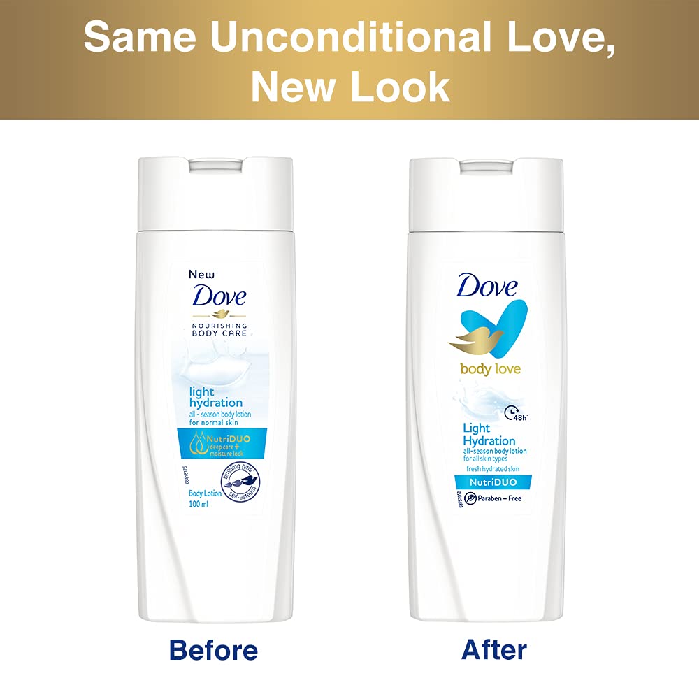 Dove Body Love Light Hydration Body Lotion For All Skin Types Paraben Free, 48hrs Moisturisation with Plan Based moisturiser, Fresh Hydrated Skin 100ml – view 6