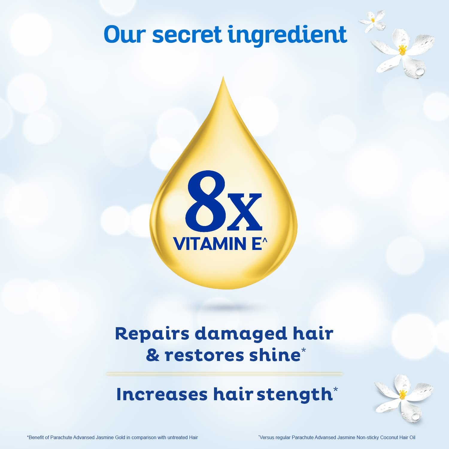 Parachute Advansed Jasmine Gold Coconut Hair Oil With Vitamin-E For Super Shiny Hair, Non-sticky, 500ml – view 4