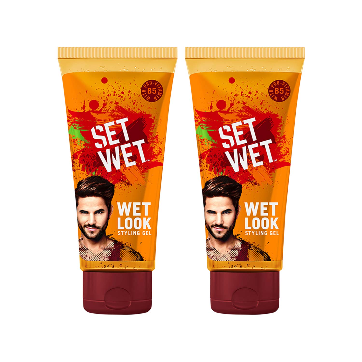 Set Wet alcohol free hair styling gel for men pack