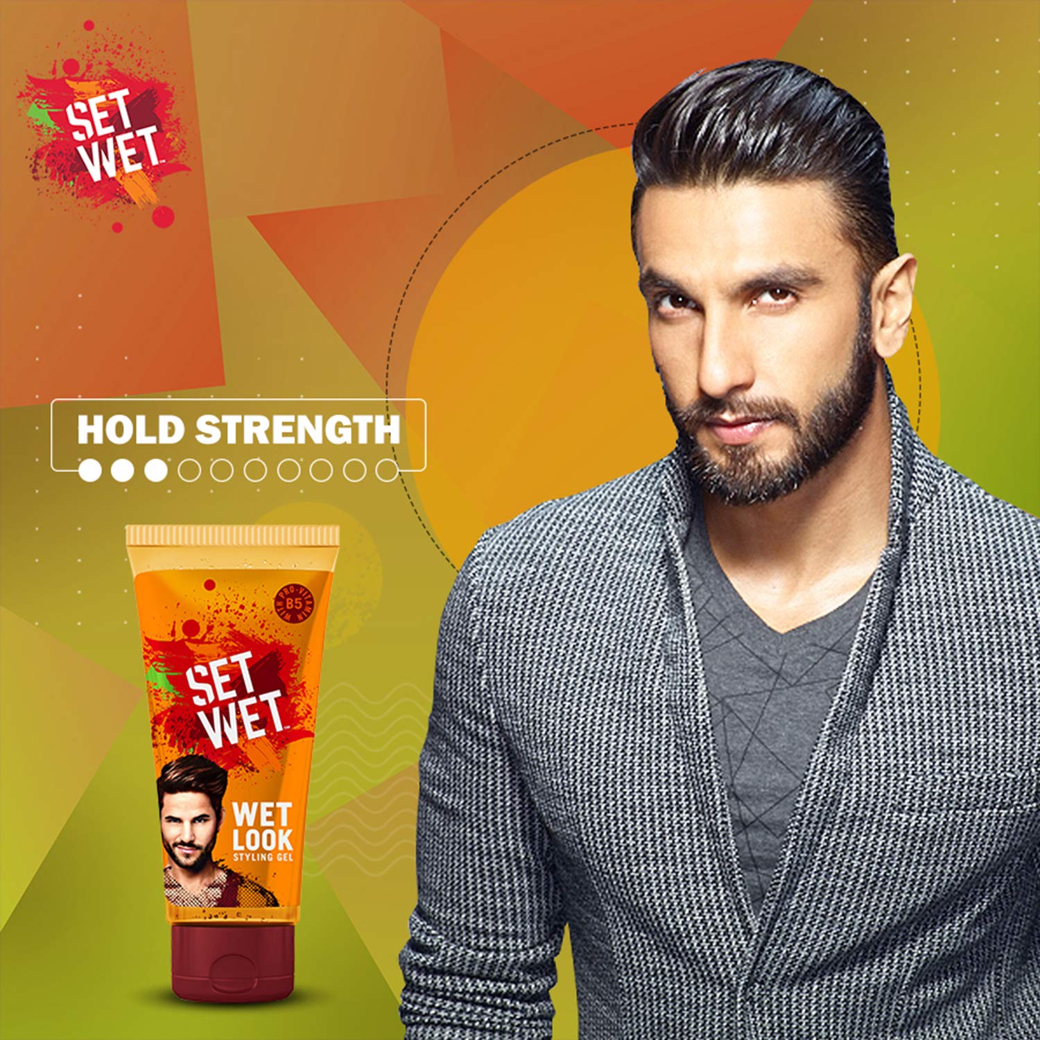 Set Wet Daily Hair Styling Gel for Men Wet Look, Alcohol Free, Pro Vitamin B5, Light Hold & Shine, Tube 100 ml (Pack of 2) – view 4