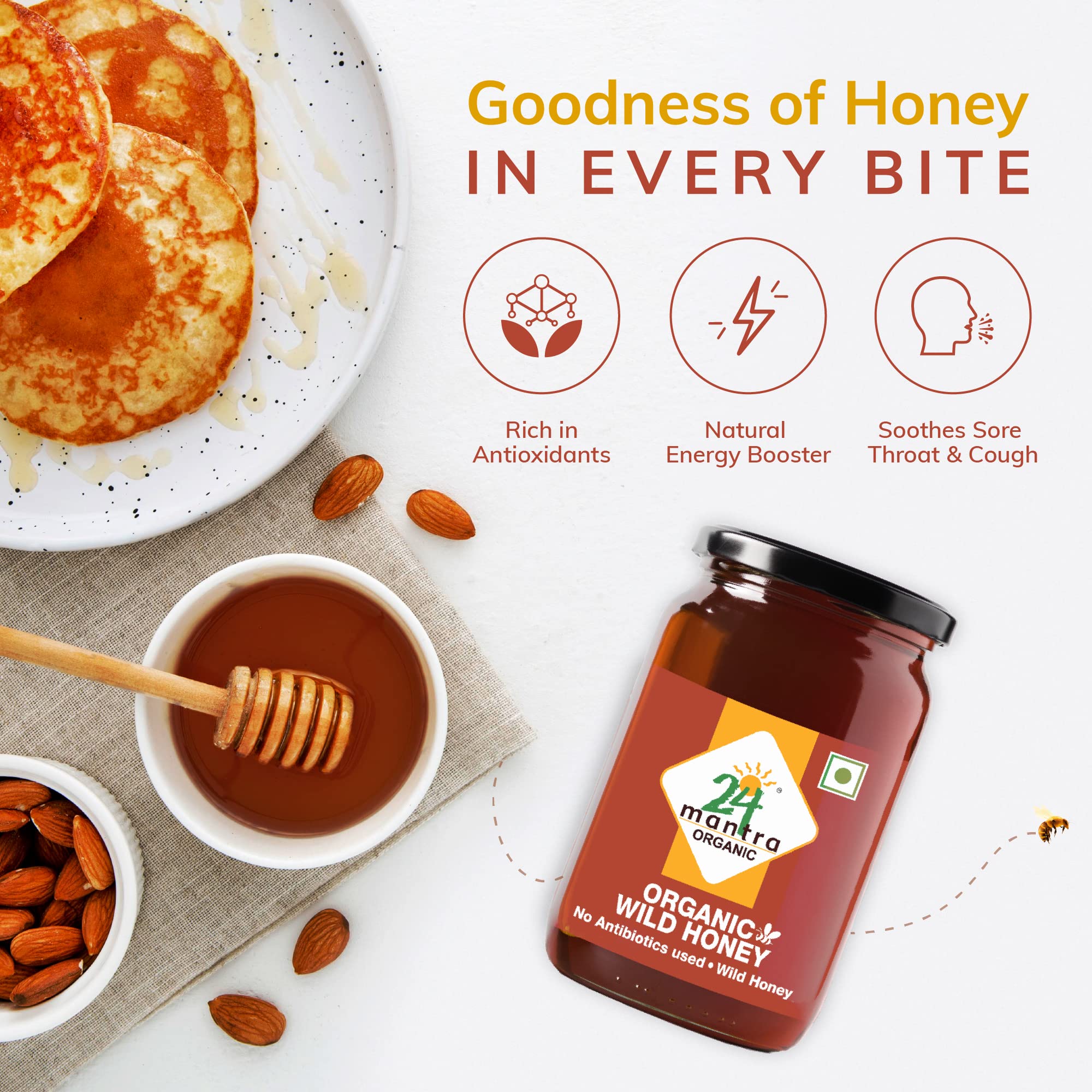24 Mantra Organic Wild Honey - 250gms – view 5