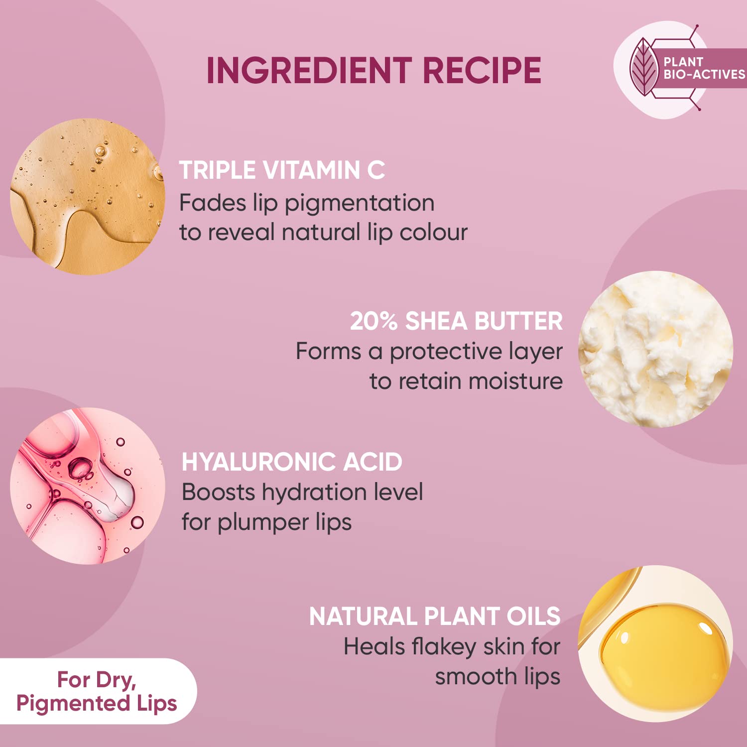 Dot & Key Lip Plumping Mask With Vitamin C + E For Naturally Glowing Lips, Fades Lip Pigmentation, Smoothes Flaky & Dry Lips, Lip Mask For Soft, Smooth & Plump Lips (Wild Berries & Pomegranate) 15ml – view 3