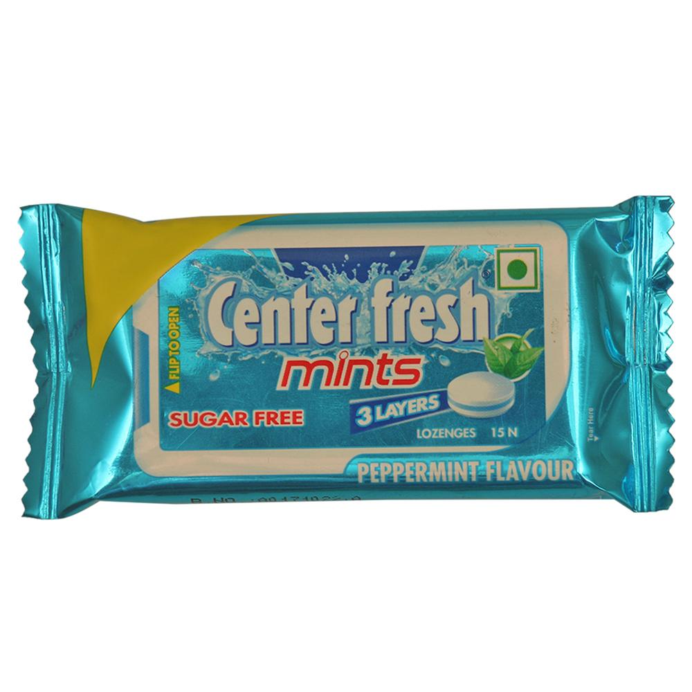 Pocket-size Center Fresh peppermint mint candy pouch with 15 pieces
