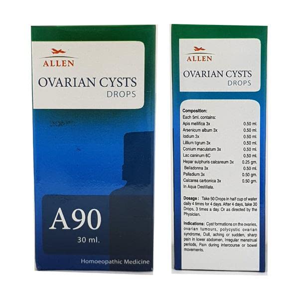 Allen A90 Ovarian Cysts Drops Homeopathy- Pack Of 1 BOTTLE – view 2