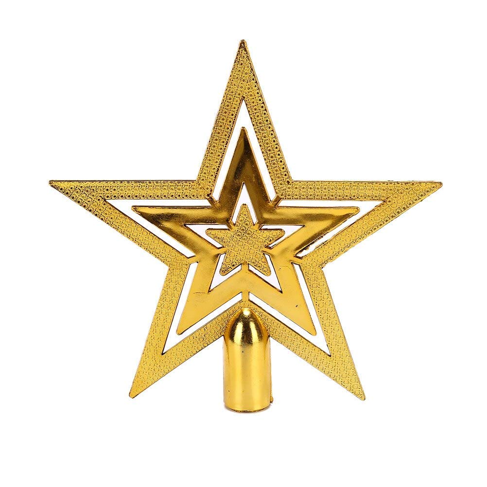 TIED RIBBONS Christmas Tree Topper Star Golden for Tree Decorations - Xmas Tree Decoration - Christmas Decorations Items for Home – view 2