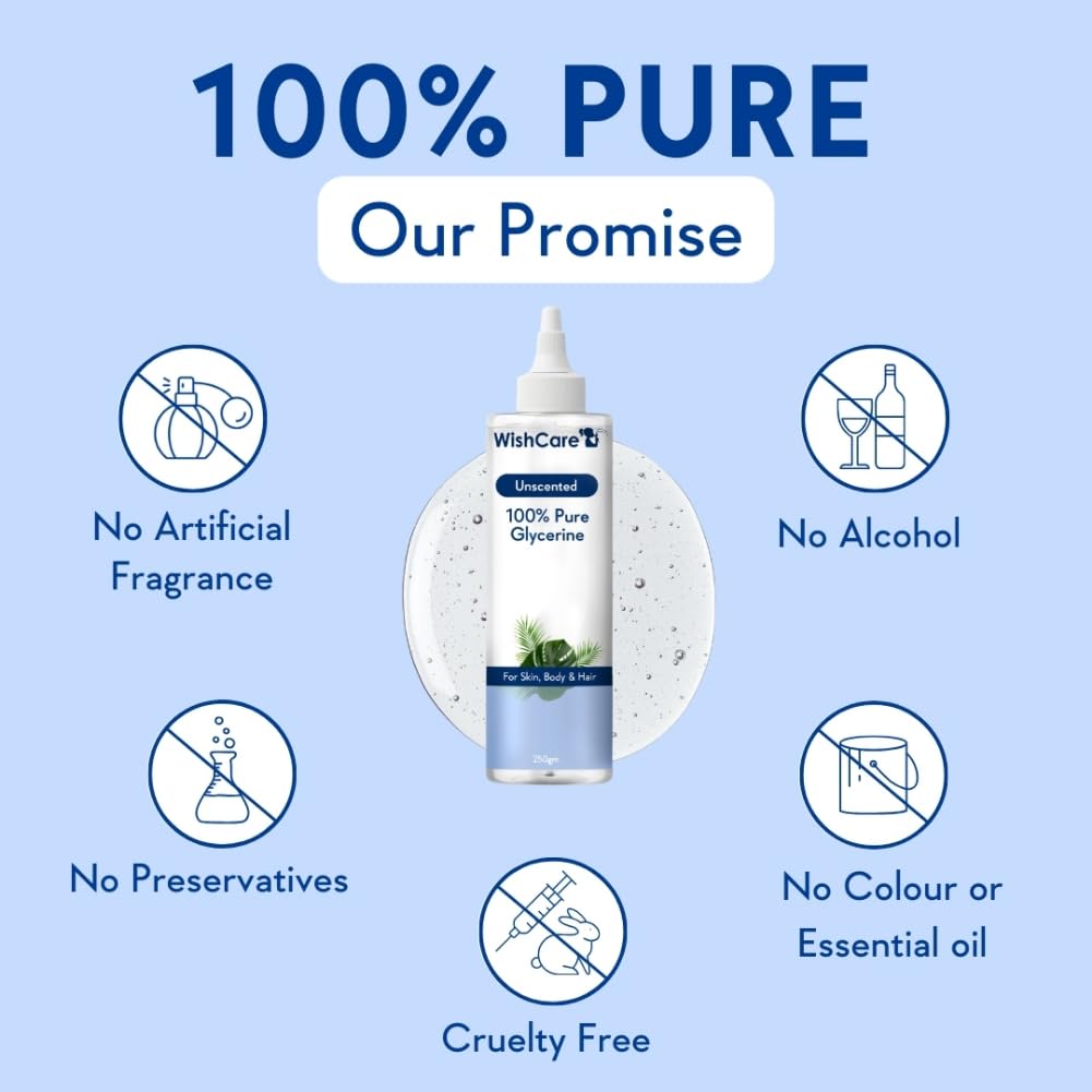 WishCare Unscented Glycerine Gel For Skin Care- 100% Pure & Vegan 250gm – view 3