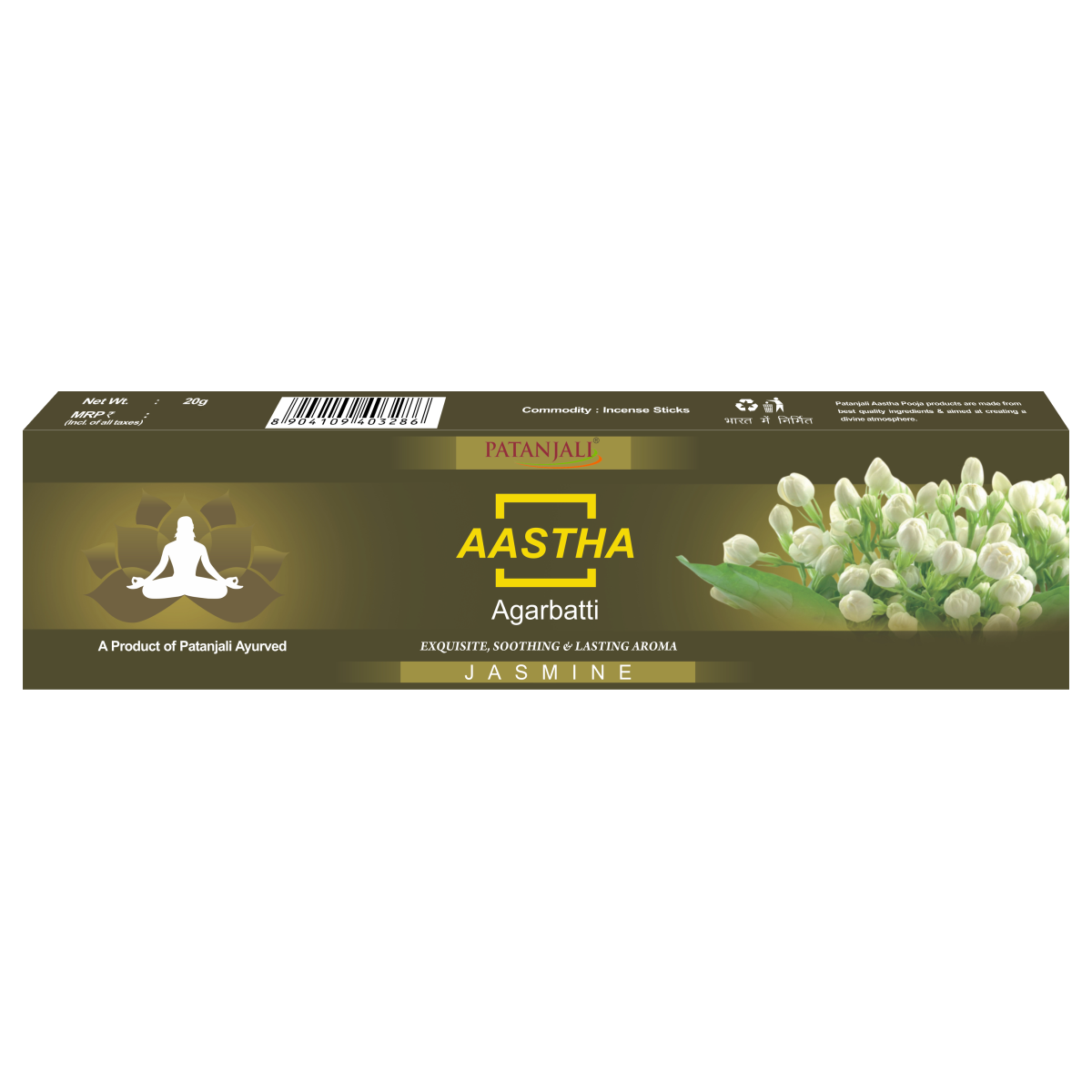 Aastha Agarbatti Jasmine 18 Stick 20 g