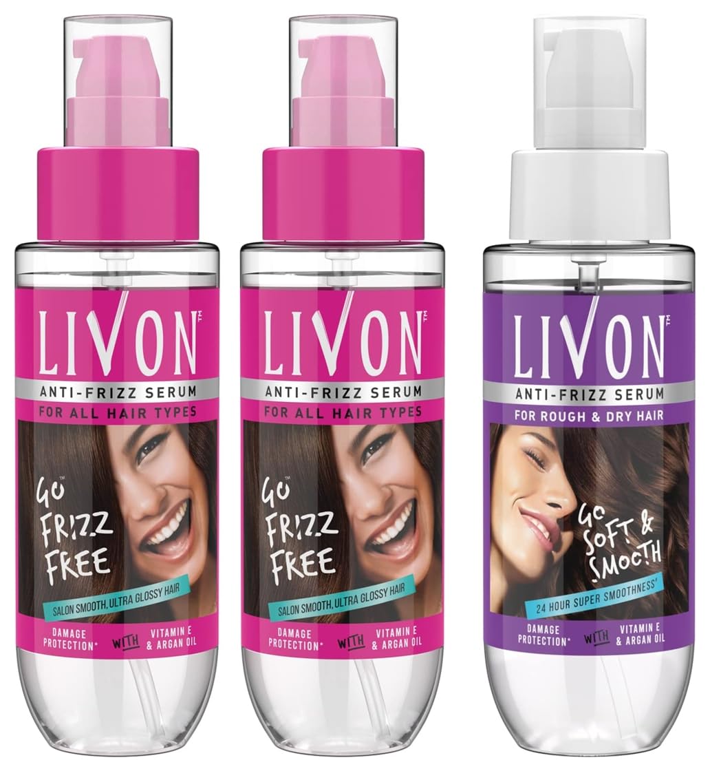 Livon hair serum pack with 50 ml and 100 ml bottles