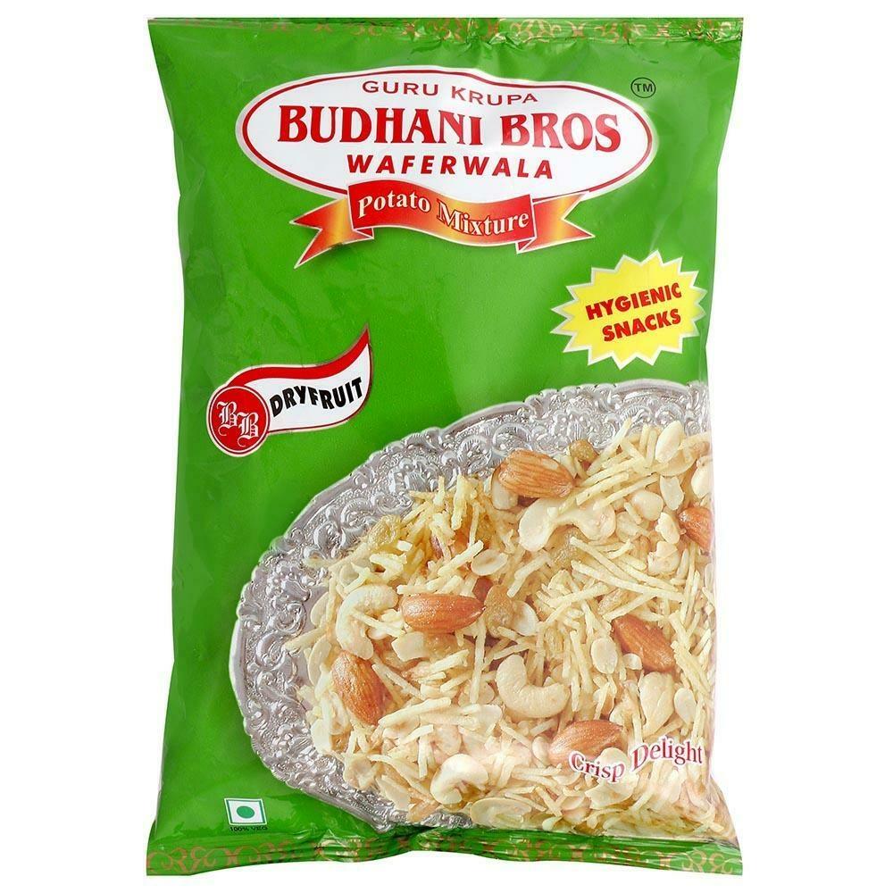 500 g dryfruit potato mixture pouch with brand label