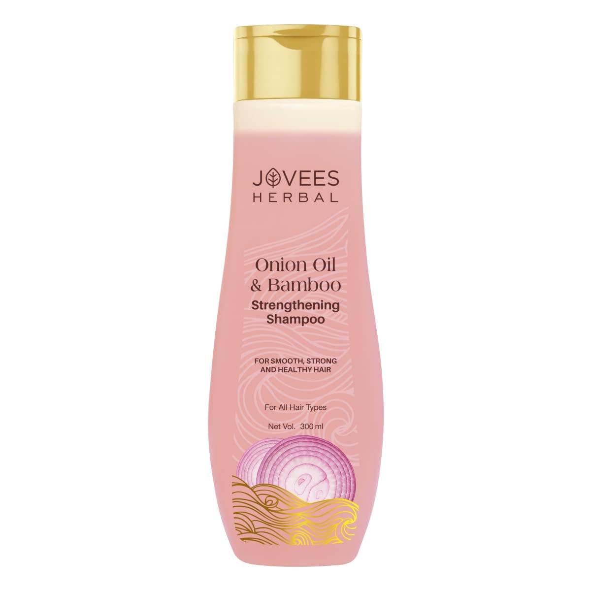 Jovees Herbal onion scent strengthening shampoo bottle front view