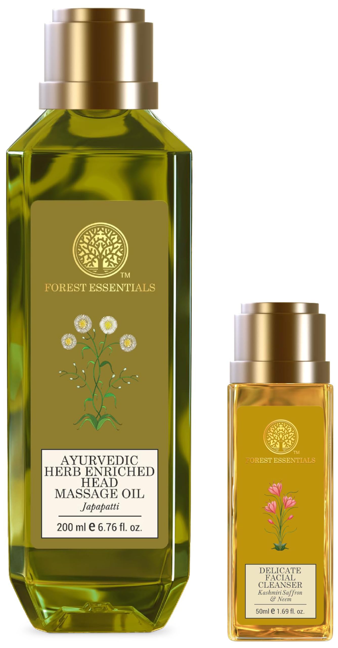Forest Essentials Japapatti oil with Kashmiri saffron neem cleanser