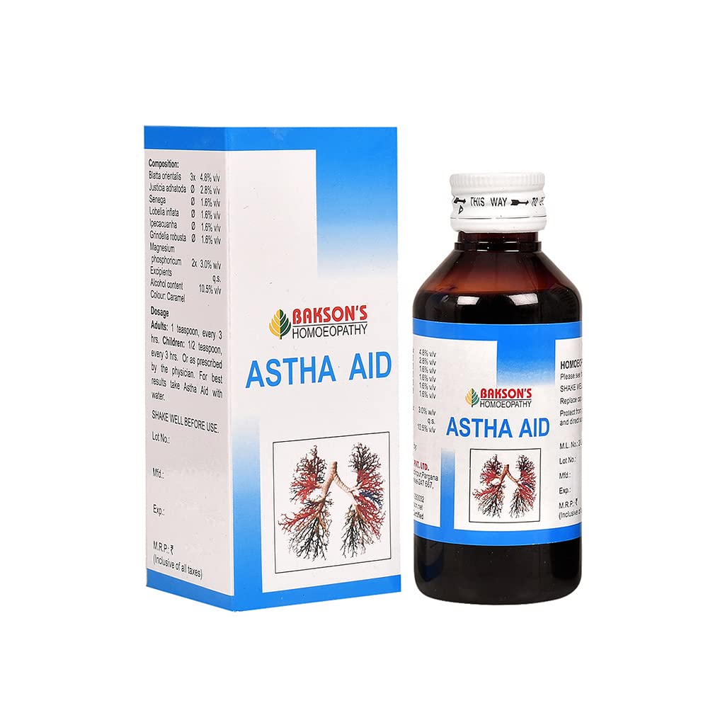 Bakson homoeopathy Astha Aid syrup bottles pack of 2