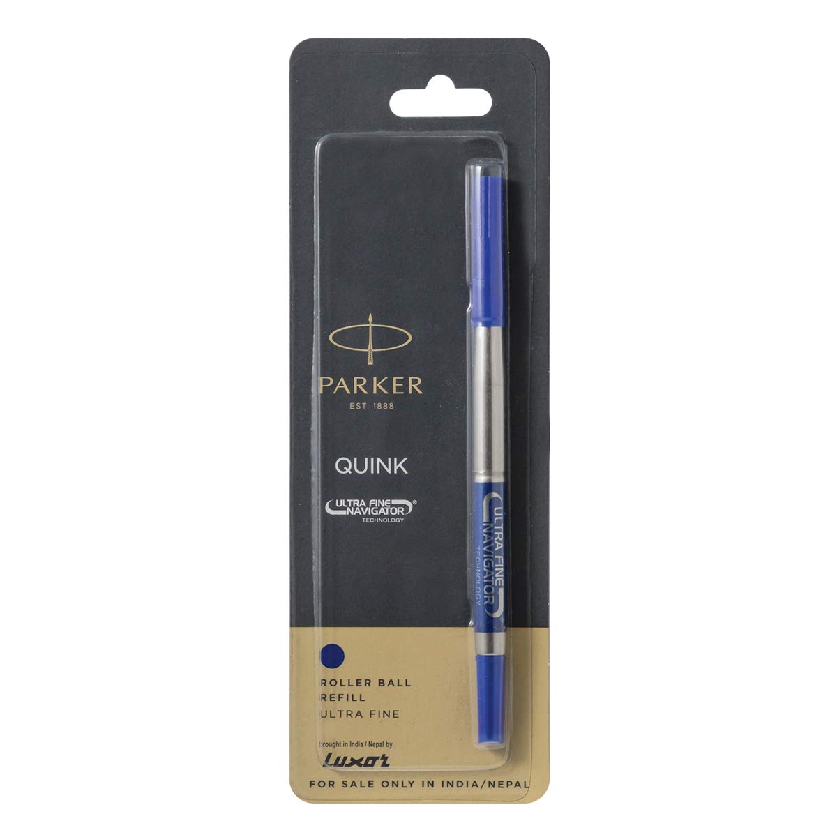 Parker blue ultra-fine rollerball pen refill pack image