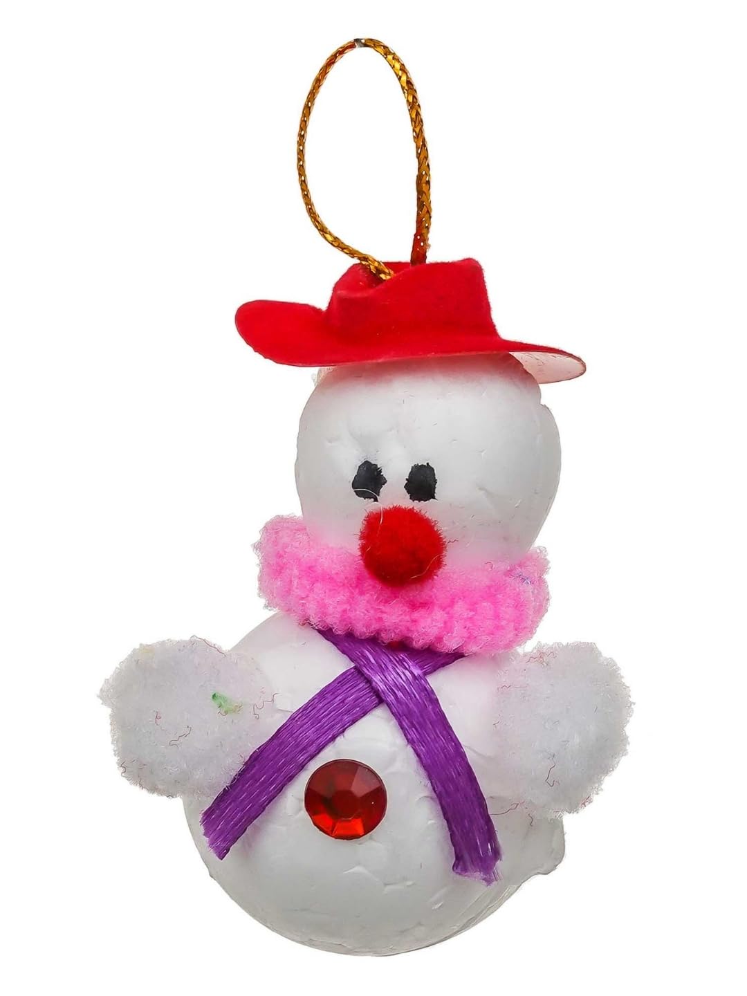 eCraftIndia Merry Christmas Decor Snowman Hanging Ornaments (Pack of 6) Props Christmas Tree Decorations Items for Home Office – view 3
