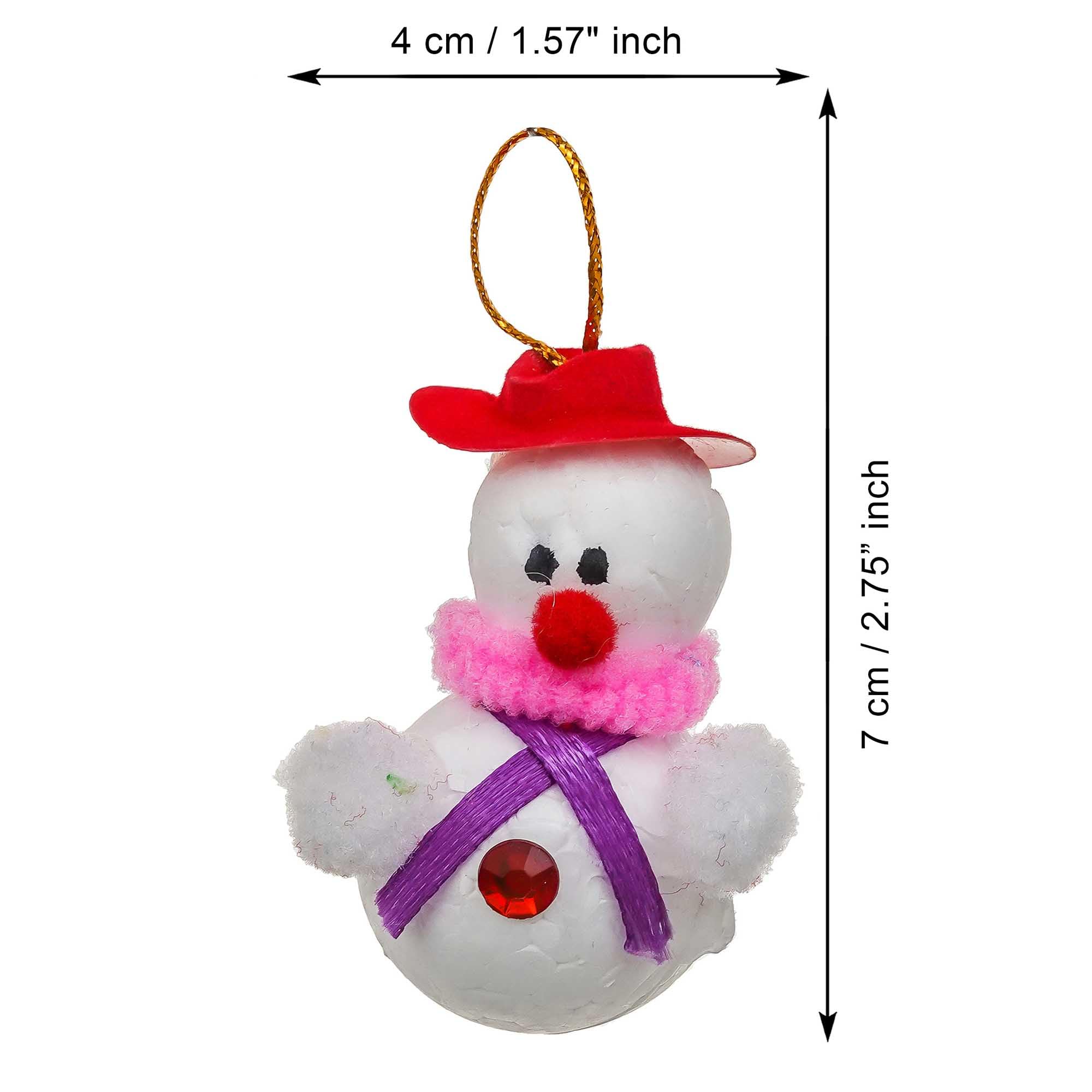 eCraftIndia Merry Christmas Decor Snowman Hanging Ornaments (Pack of 6) Props Christmas Tree Decorations Items for Home Office – view 4
