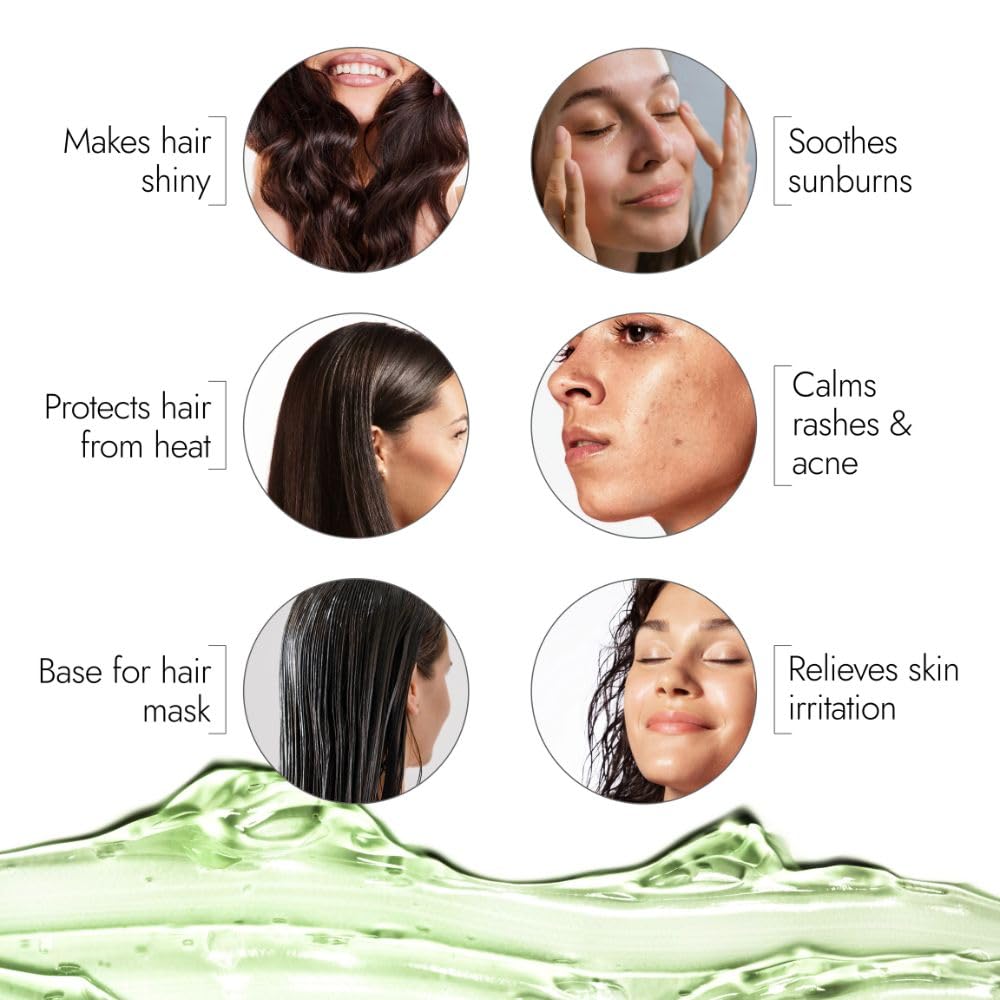 Kapiva Pure Aloe Vera Skin Gel 500g For Face & Hair – view 5