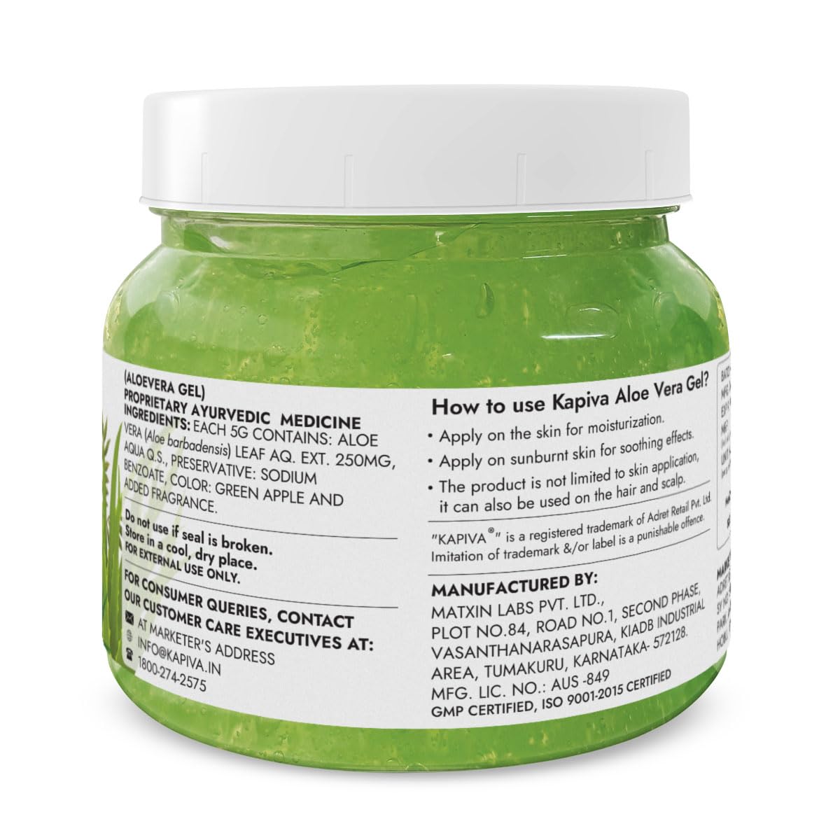 Kapiva Pure Aloe Vera Skin Gel 500g For Face & Hair – view 8