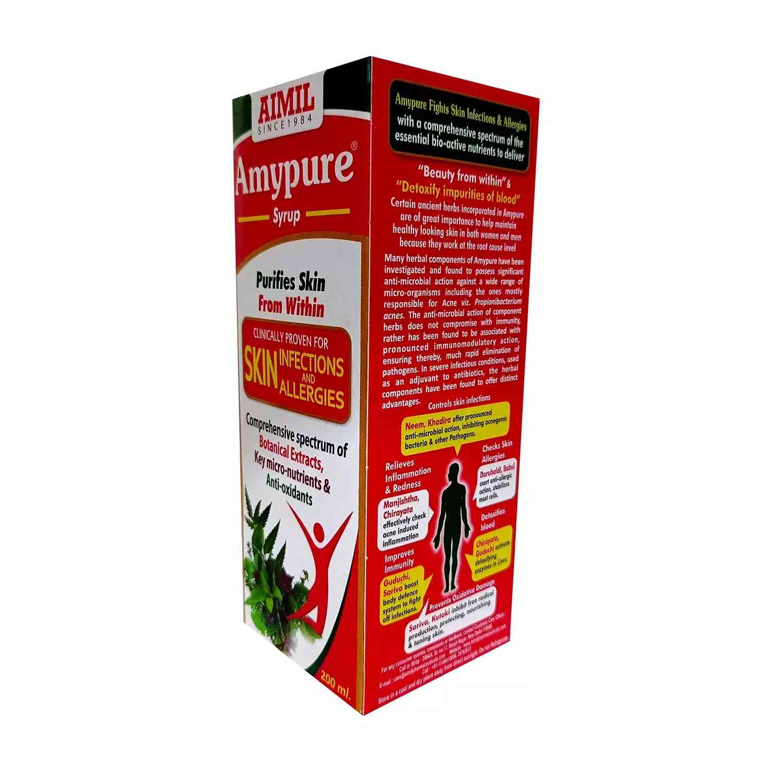 Aimil Amypure Syrup 200ml  Ayurvedic Blood Purifier – view 4