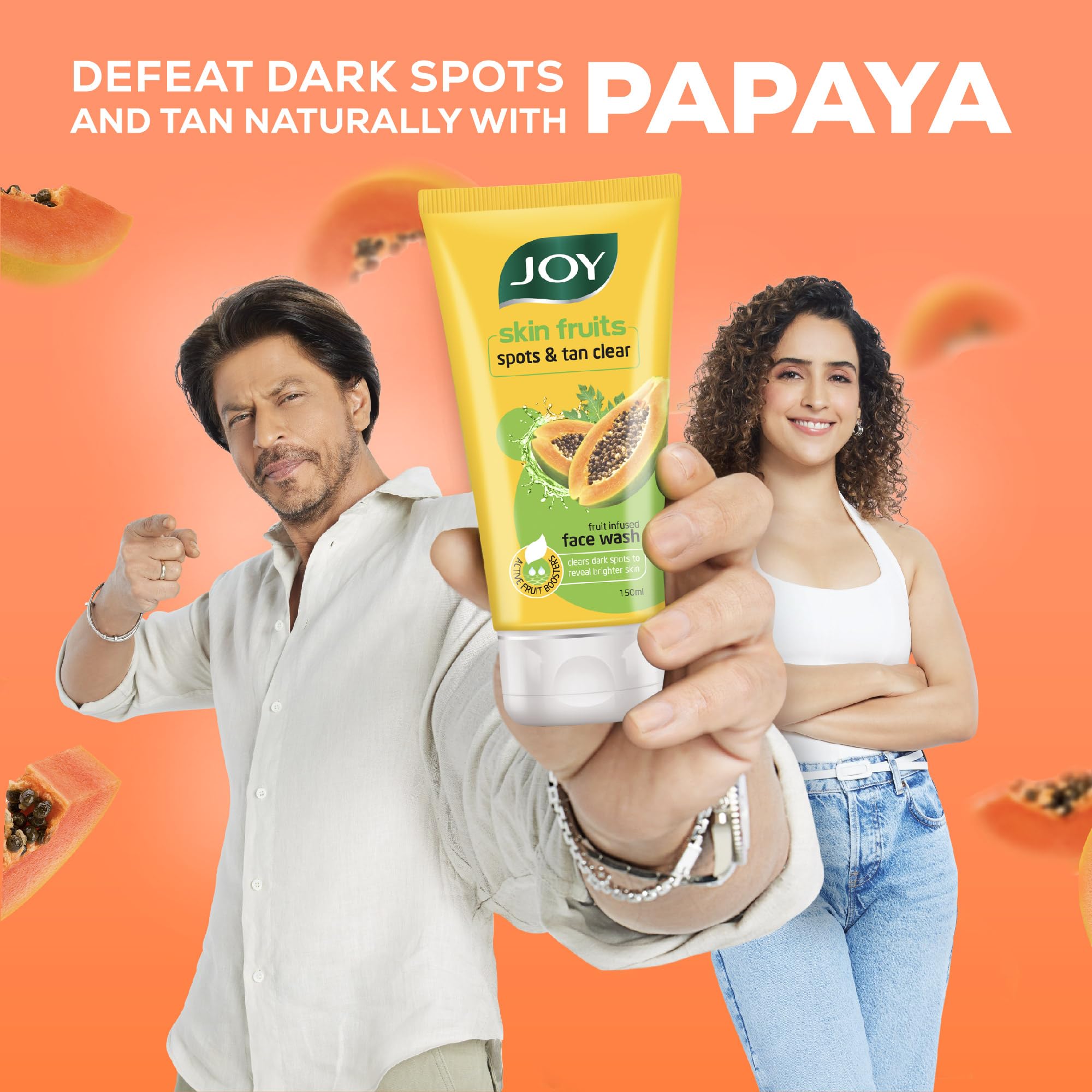 Joy Signature Facewash Combo with Brightening Lemon Face Wash 150ml & Spots & Tan Removing Papaya Face Wash 150ml (2 Items in the set) – view 6