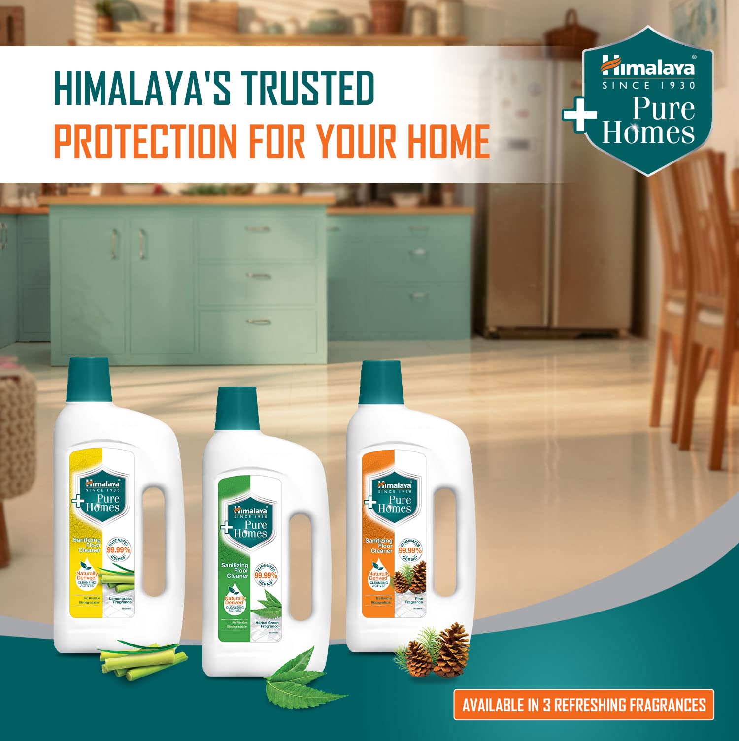 Himalaya Pure Homes Sanitizing Floor Cleaner HERBAL GREEN 1 LITRE (RXZER23) – view 6