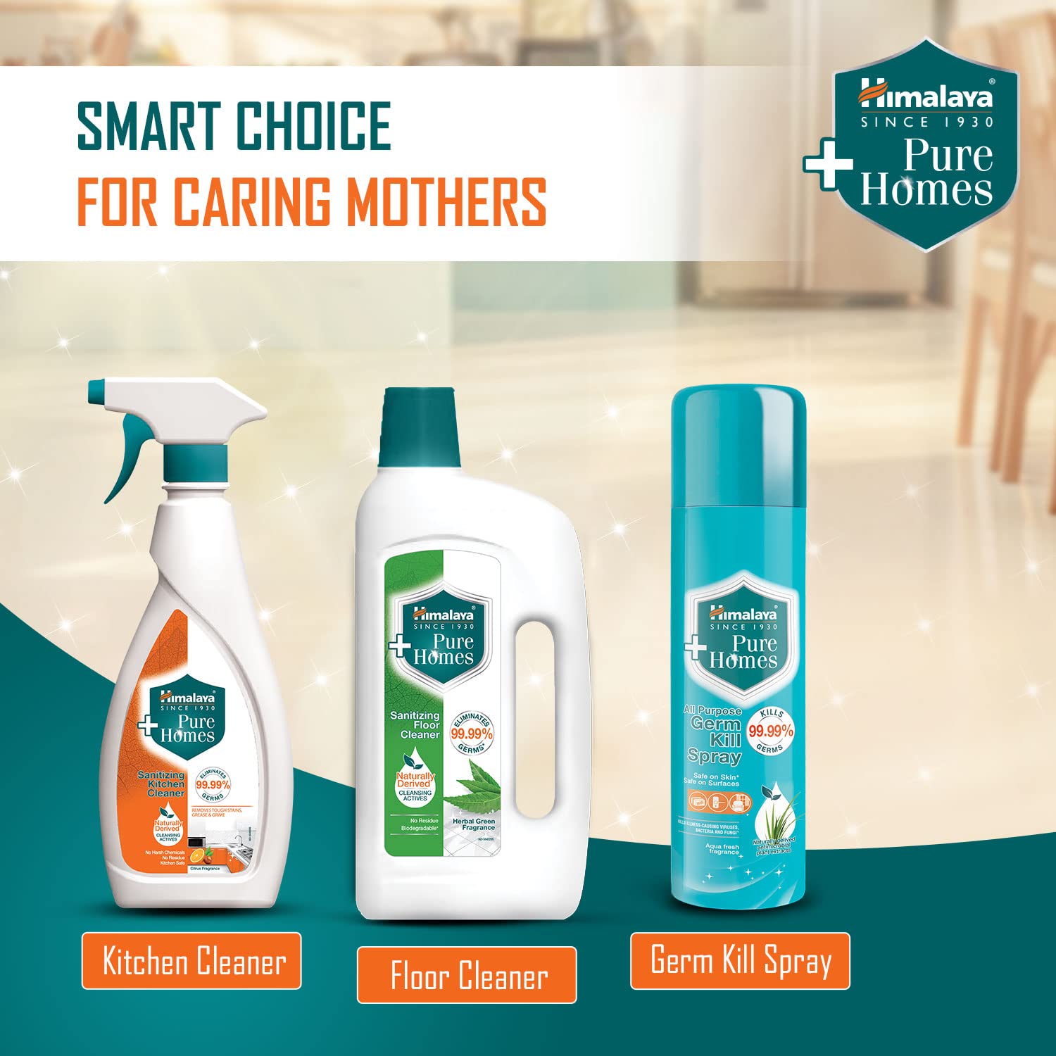 Himalaya Pure Homes Sanitizing Floor Cleaner HERBAL GREEN 1 LITRE (RXZER23) – view 7
