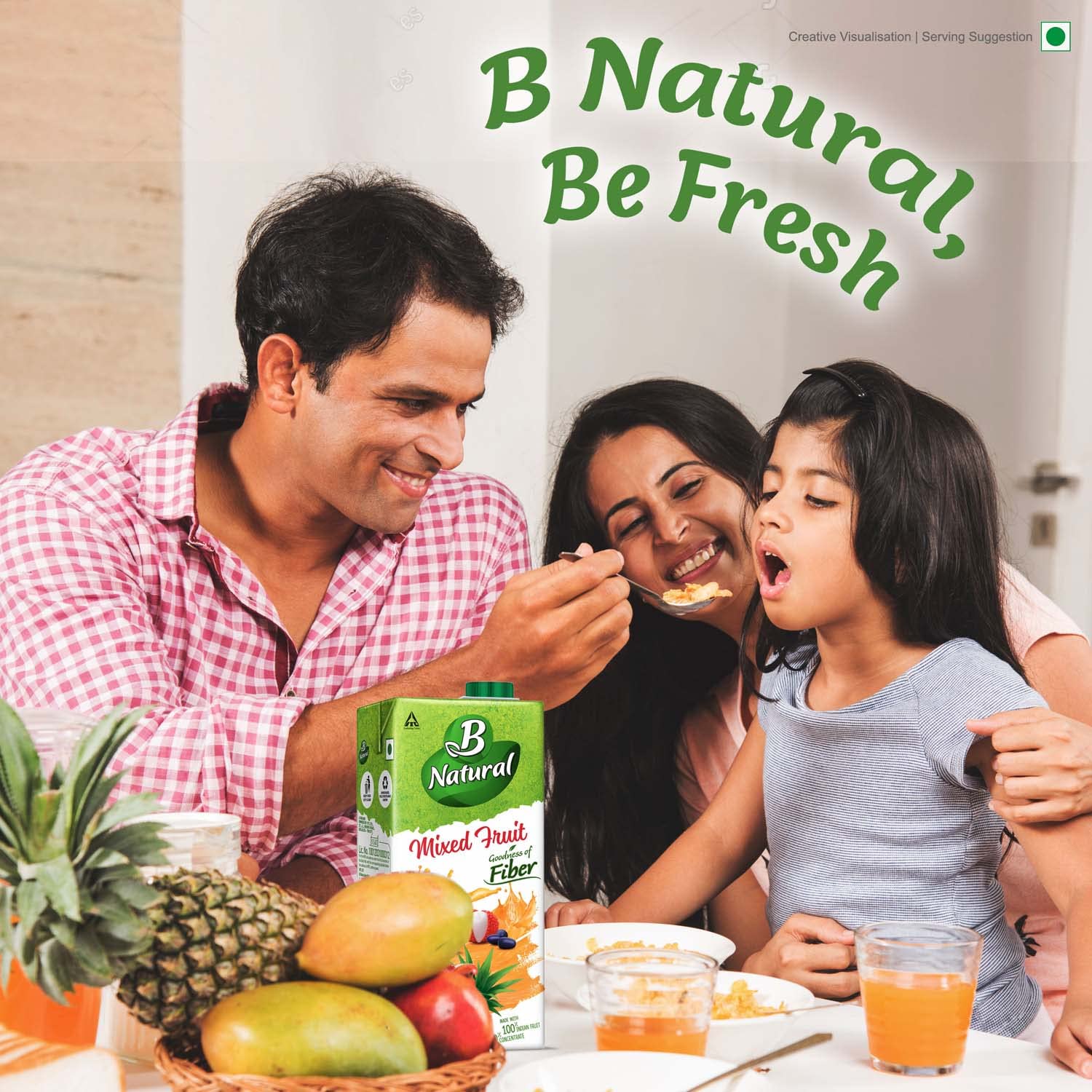 B Natural Mixed Fruit+ Juice, Supports Immunity & Goodness of Fiber, 1 litre – view 3