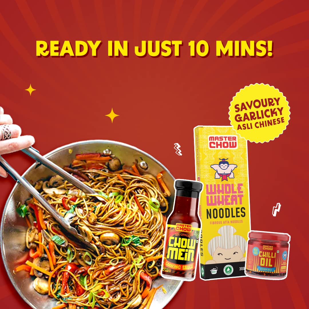 MasterChow Chilli Chowmein Pack: Indo-Chinese Chowmein Sauce with Whole Wheat Noodles & Spicy Chilli Oil – view 5
