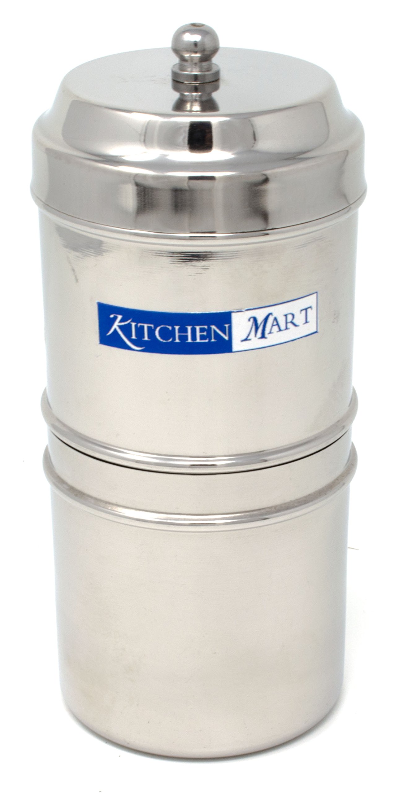 Kitchen Mart Stainless Steel South Indian Filter Coffee Drip Maker, Madras Kappi, Drip Decotion Maker 200ml Medium size (2-4 Cup)