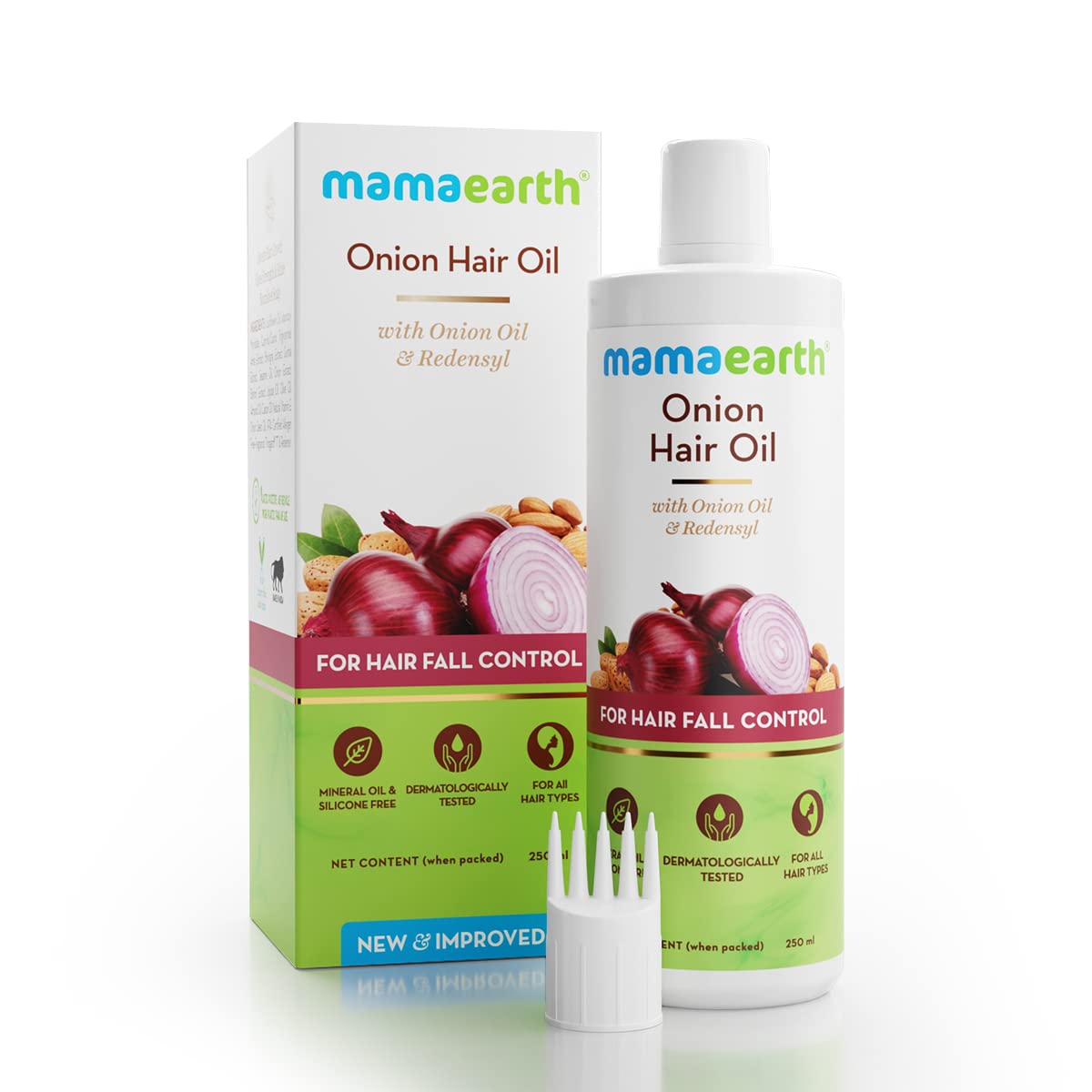 Mamaearth onion hair growth oil bottle for hair fall control