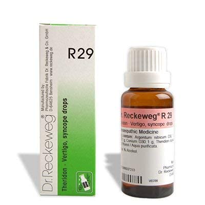 Dr Reckeweg R 29 syrup bottle for vertigo 22 ml