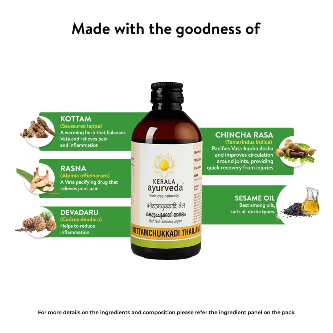 Kerala Ayurveda Kottamchukkadi Thailam 200 ML – view 7