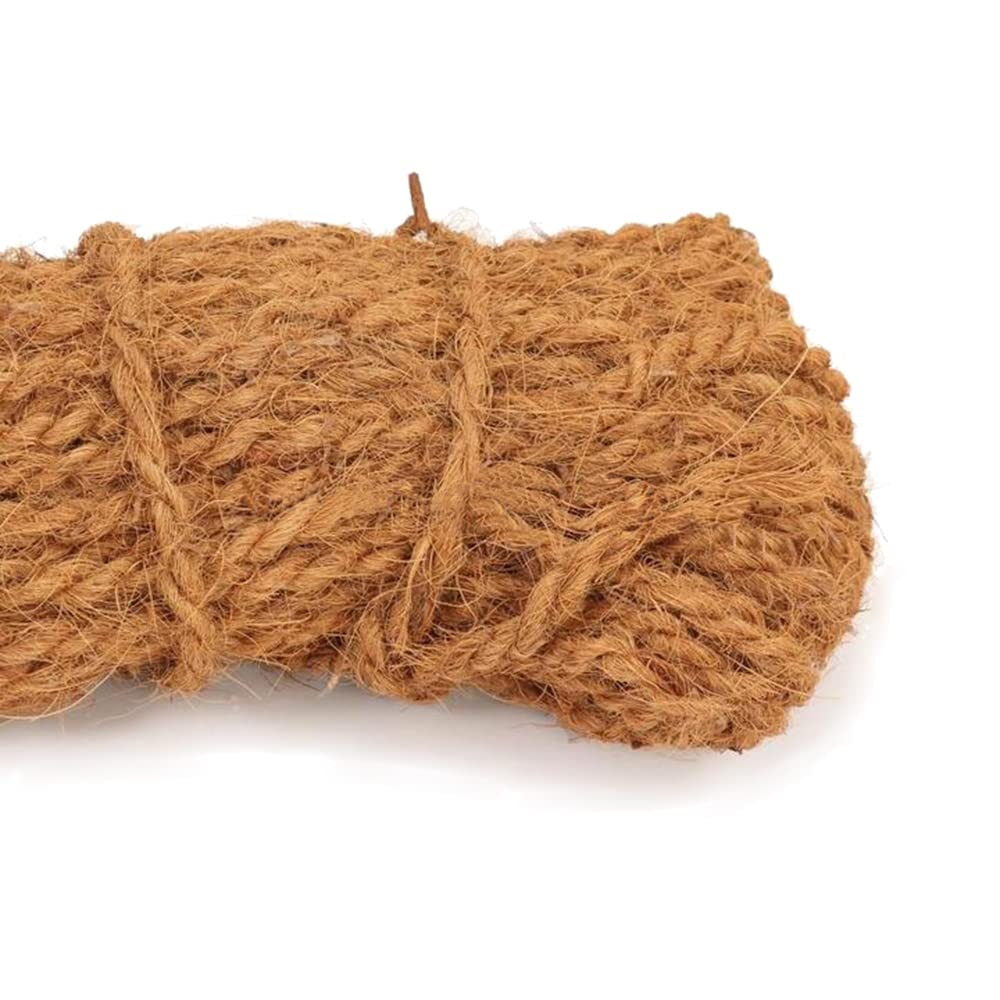 Brown coir twine rope bundle for plant hanger and DIY use