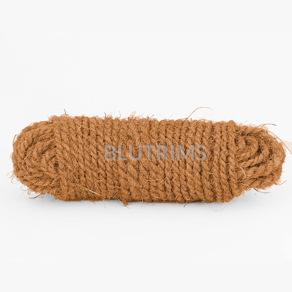 Coconut Fibre Coir Twine Rope, 100% Natural & Eco Friendly by Blutrims, 23 Feet Length (7 MTS) Pack of 4, for Garden use, Plant Hanger, Agriculture, DIY Home Decor, Craft – view 2