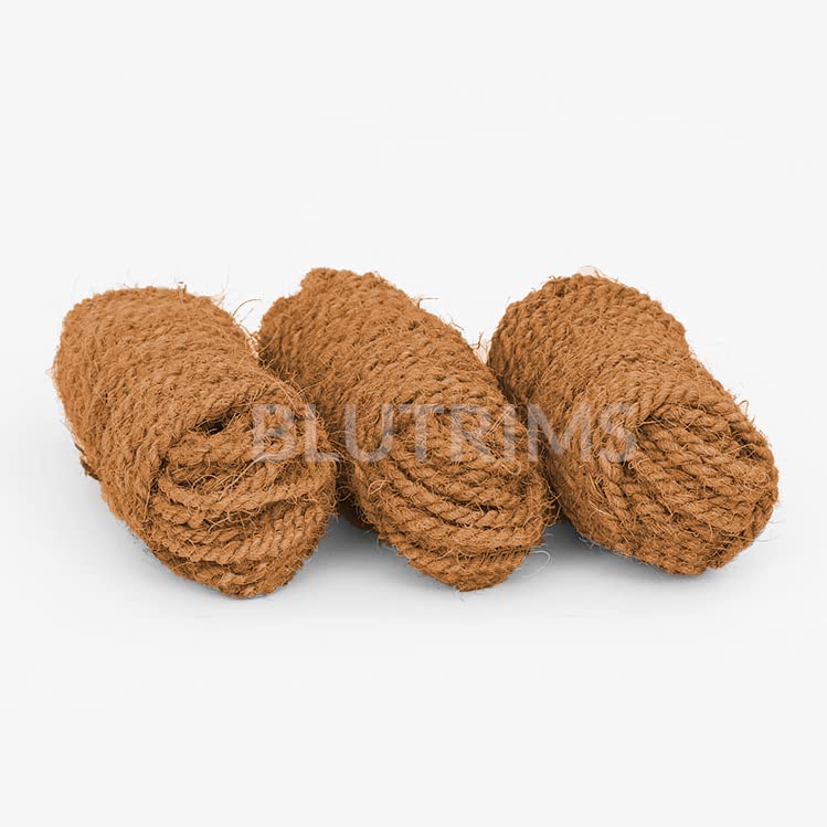 Coconut Fibre Coir Twine Rope, 100% Natural & Eco Friendly by Blutrims, 23 Feet Length (7 MTS) Pack of 4, for Garden use, Plant Hanger, Agriculture, DIY Home Decor, Craft – view 3