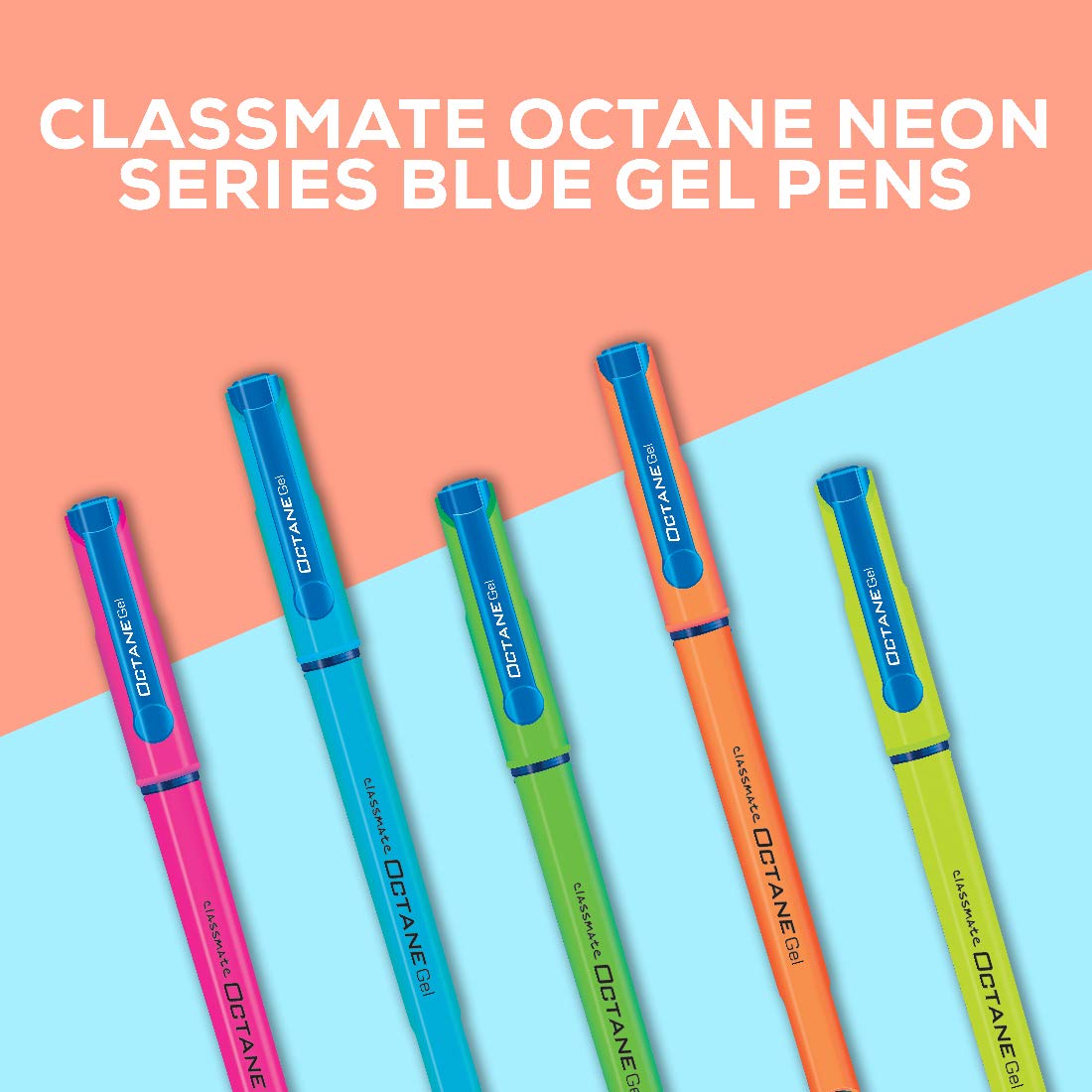 Classmate Octane Neon Gel 25s Jar- 25 Blue Gel Pens – view 3