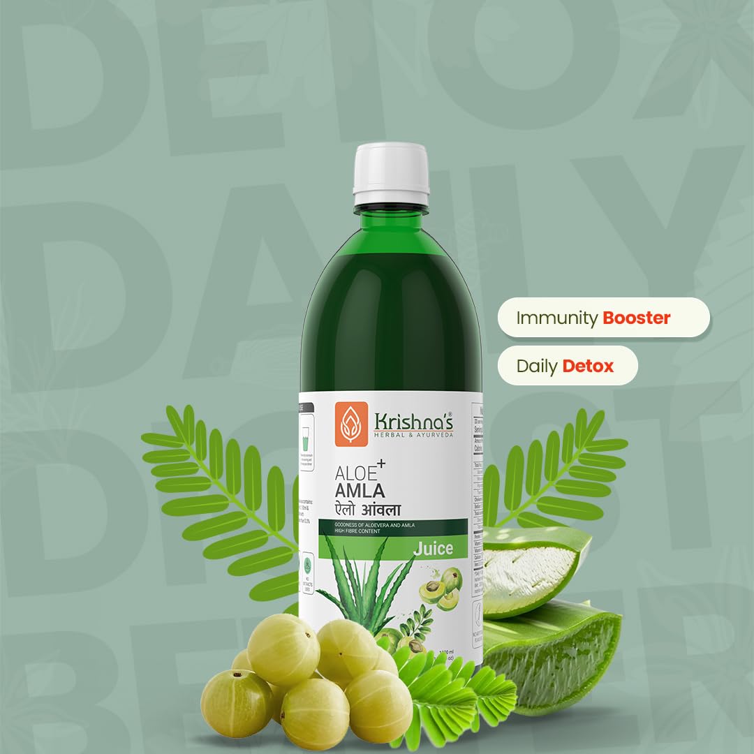 Krishna's Aloe Vera Amla Mix Juice - 1000 ml – view 2