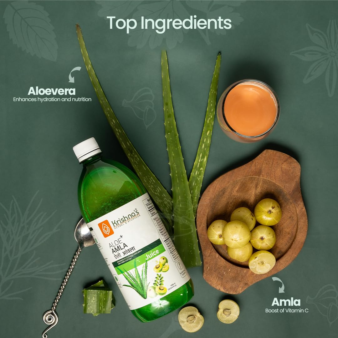 Krishna's Aloe Vera Amla Mix Juice - 1000 ml – view 4