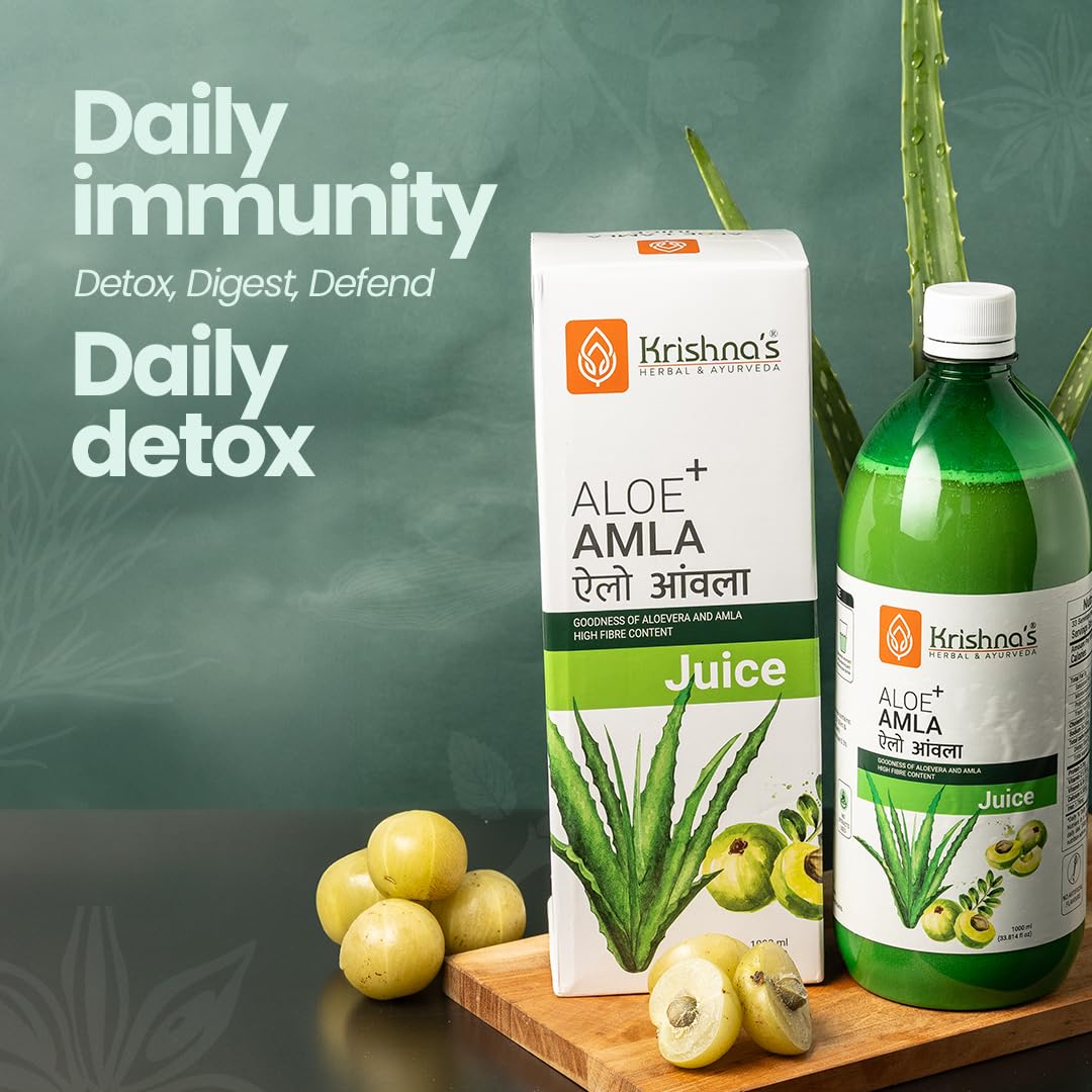 Krishna's Aloe Vera Amla Mix Juice - 1000 ml – view 8