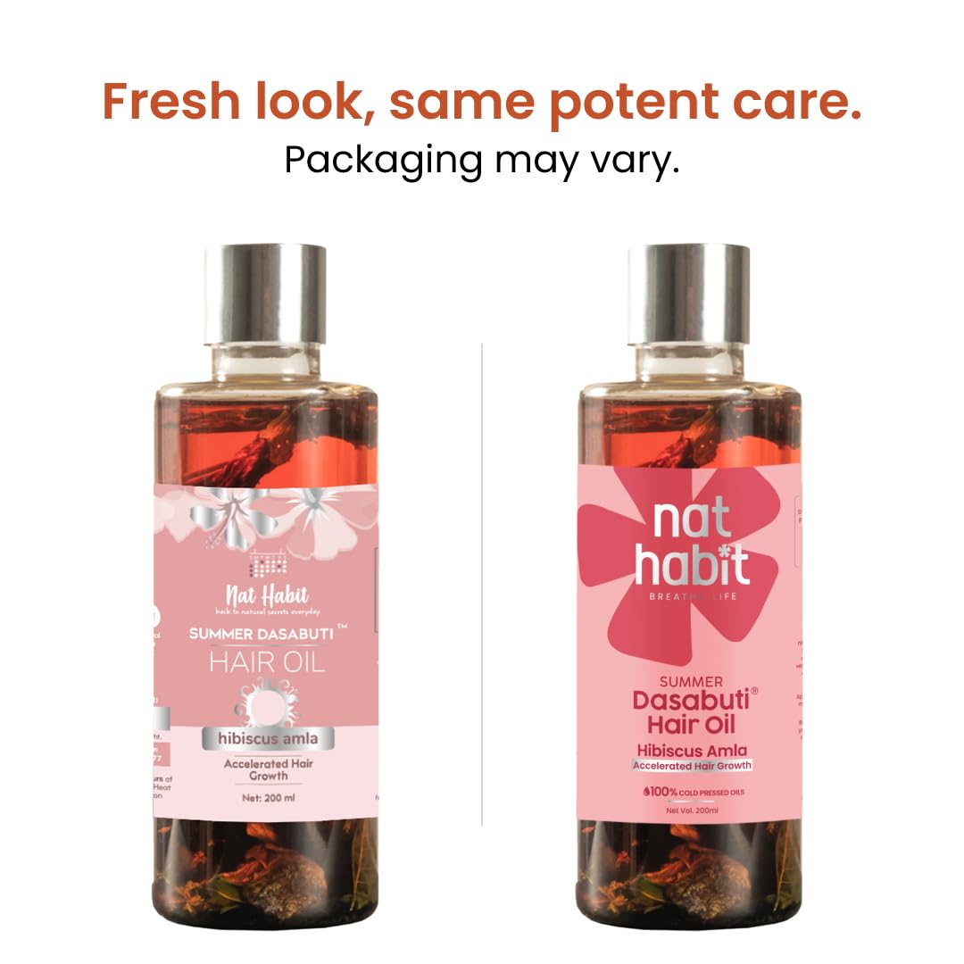 Nat Habit Hibiscus Amla Hair Oil For Men & Women, Helps In Hair Growth & Thickness, For dry and frizz Hair, No Paraffin, Mineral Oil, Preservatives & Chemicals, 100ml – view 2