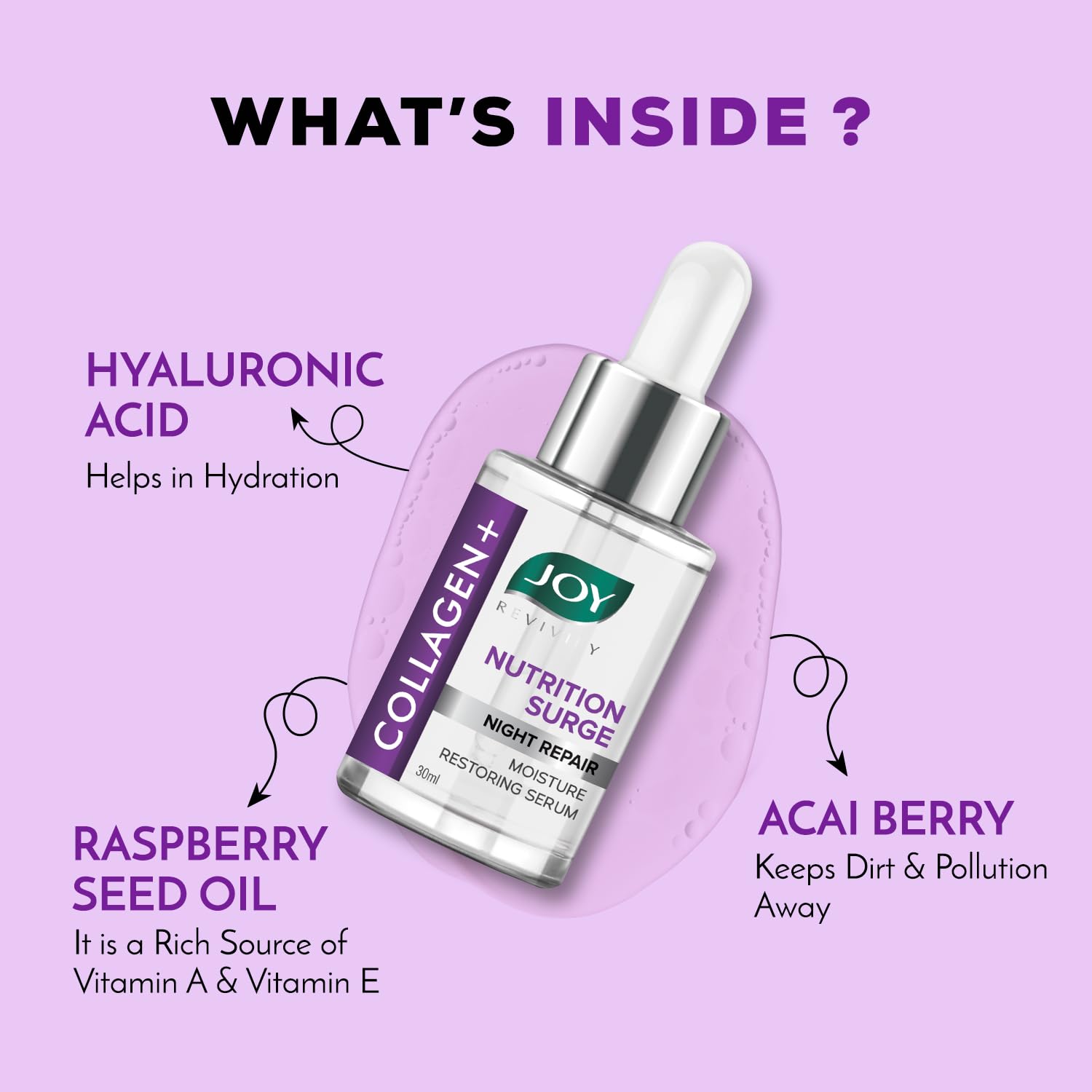 Joy Nutrition Surge Collagen Face Serum for Night Repair – view 3