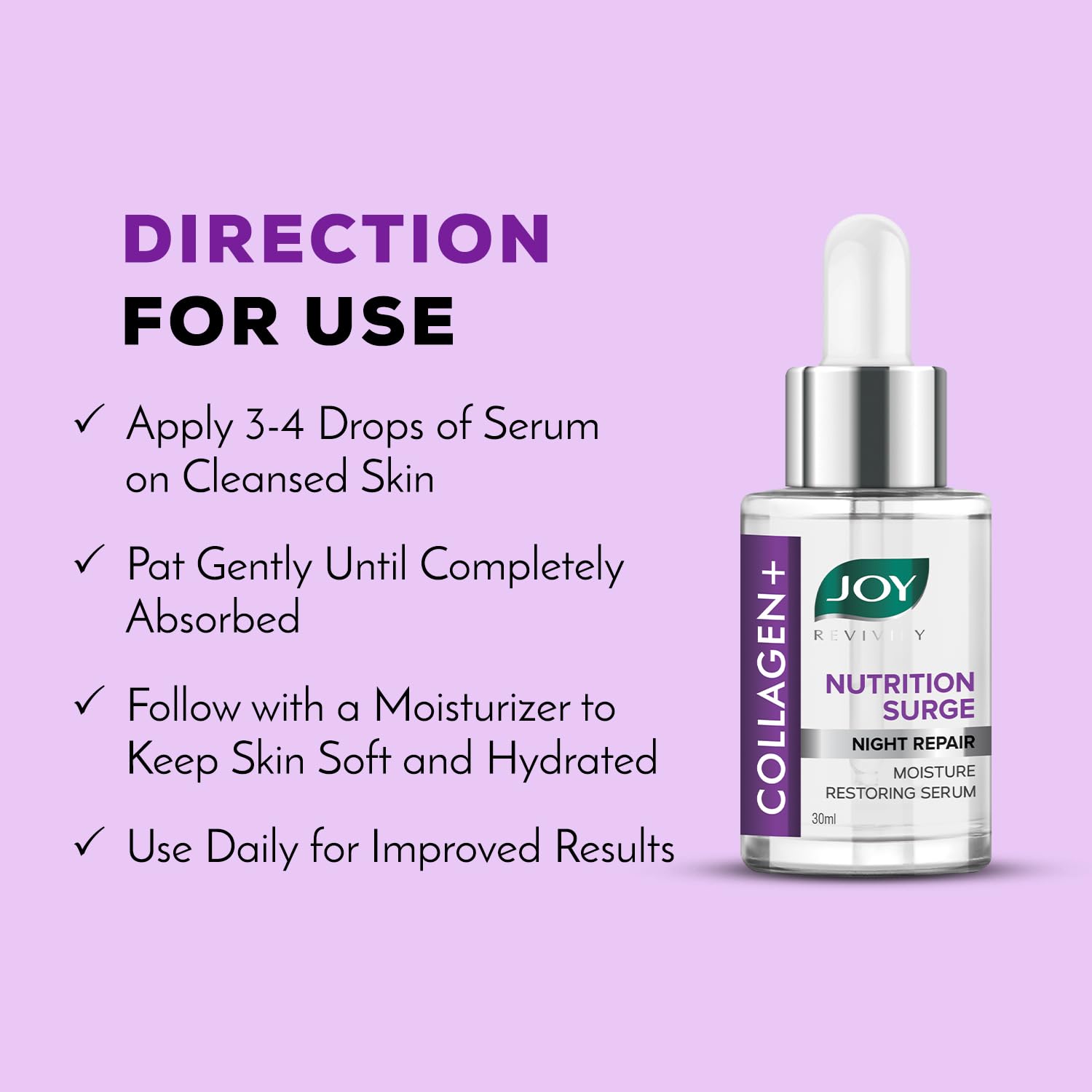 Joy Nutrition Surge Collagen Face Serum for Night Repair – view 5
