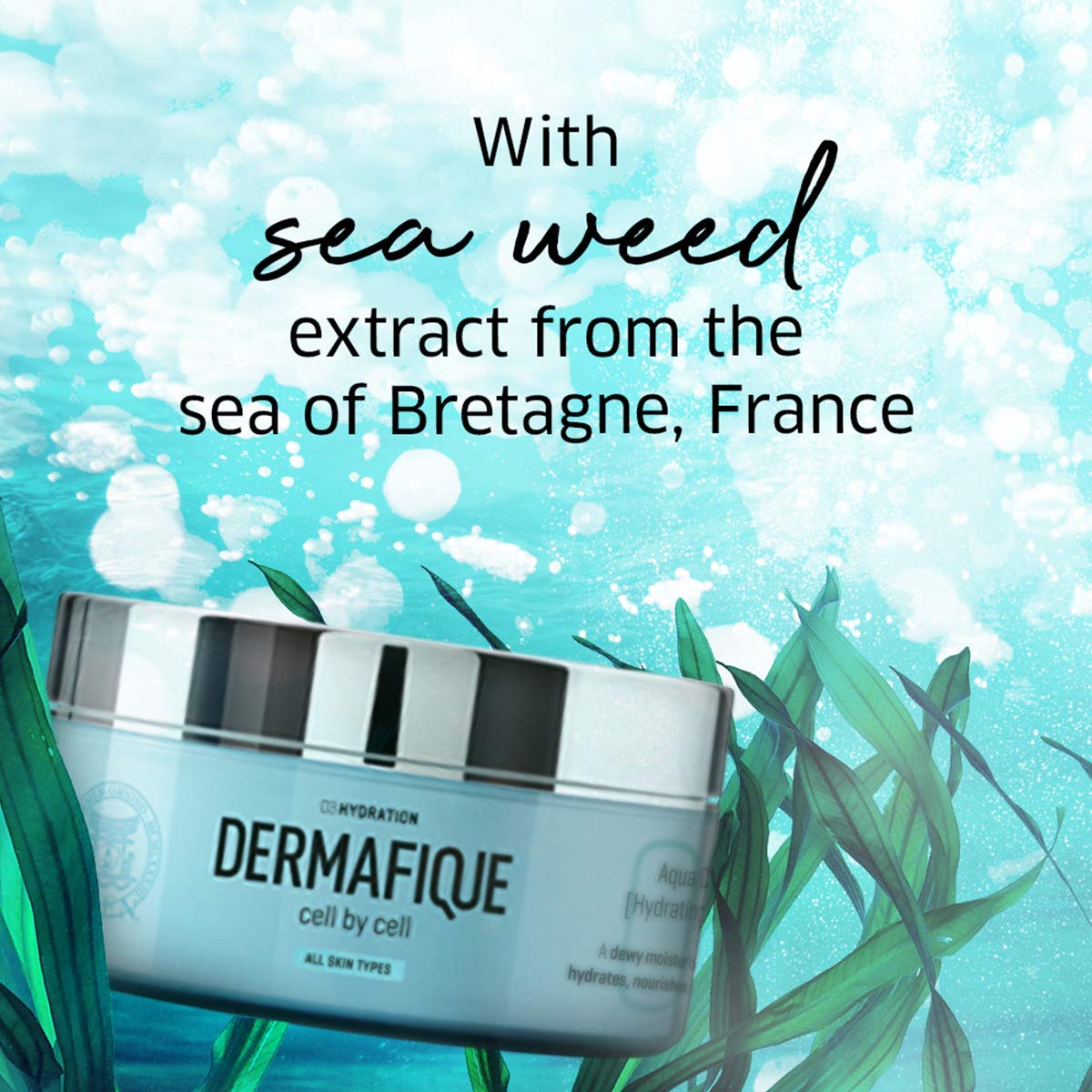 Dermafique Aqua Cloud Light Moisturising Crème, 200g for Normal, Oily, Dry and Combination Skin for Soft Hydrated Glowing Skin Face Cream with Vitamin E – view 2