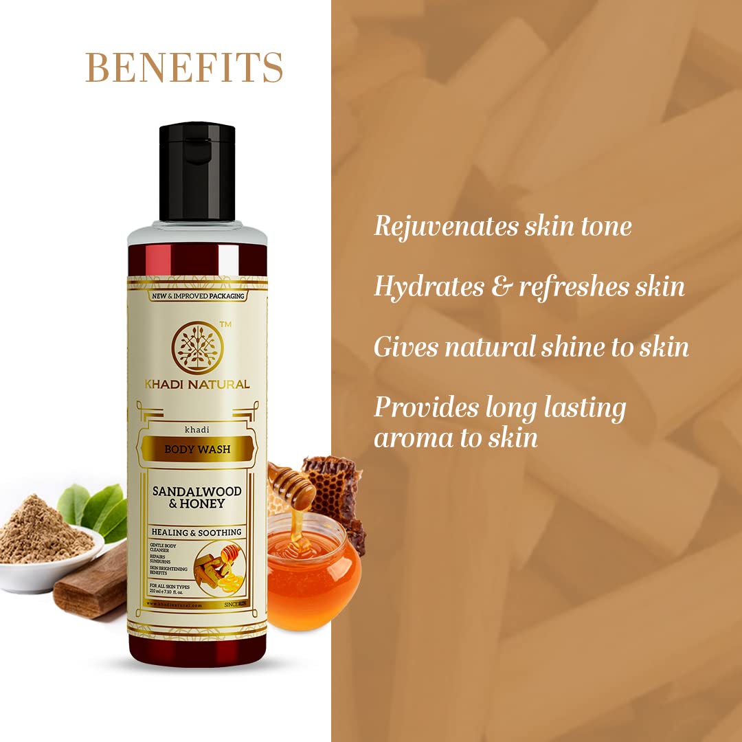 Khadi Natural Sandalwood & Honey Body Wash – view 2