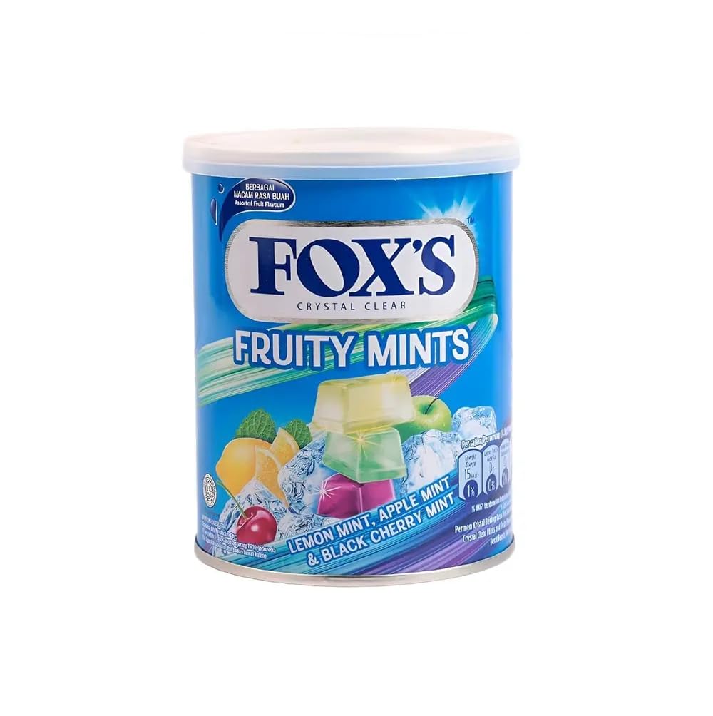 Fox's Crystal Clear Fruits Candy Tin, Fruity Mints Candy Tin, 180g – view 3