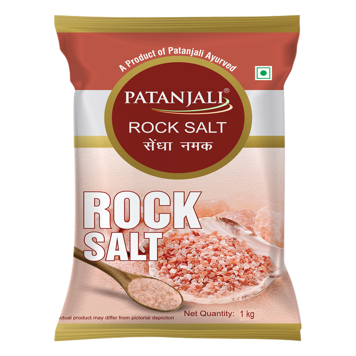 Patanjali rock salt 1 kg pack for cooking and bath soak