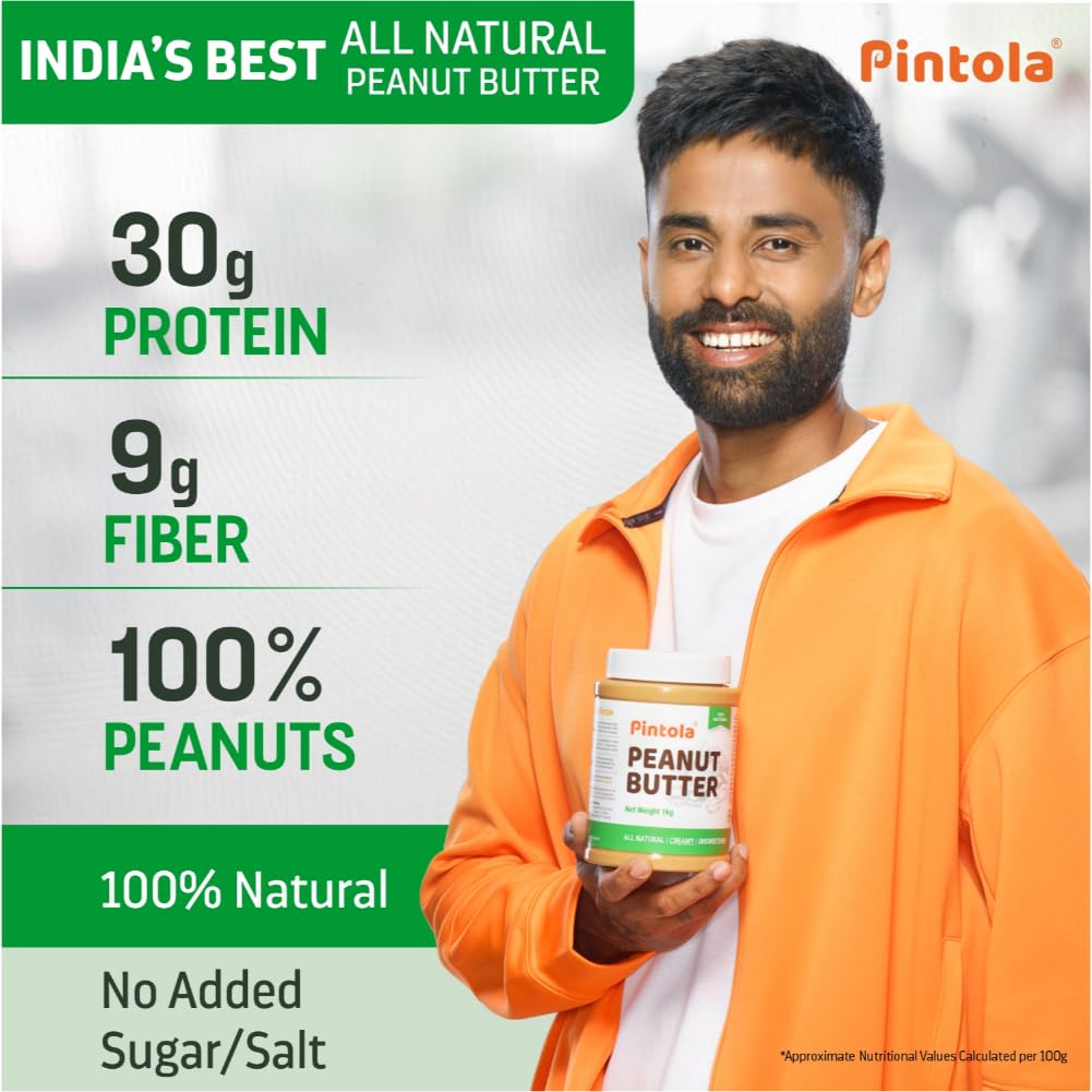 Pintola All Natural Peanut Butter Creamy 1kg – view 2