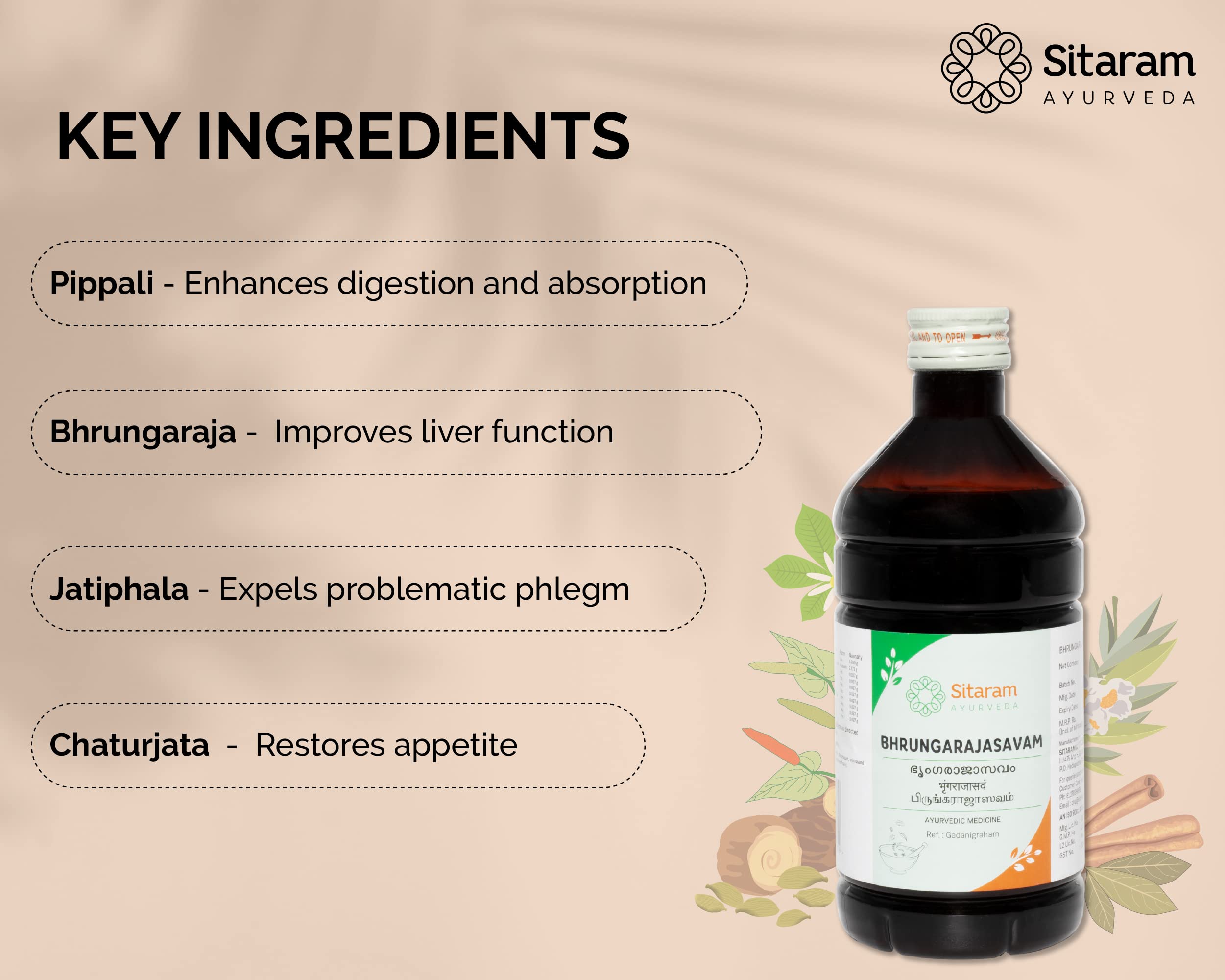 SITARAM Ayurveda Bhringrajasava 450 Ml – view 3