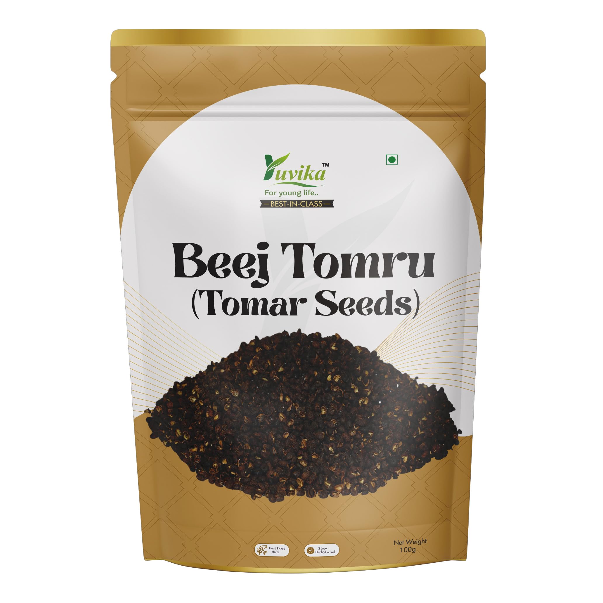 Front pack of Yuvika Tomar Seeds 100 grams