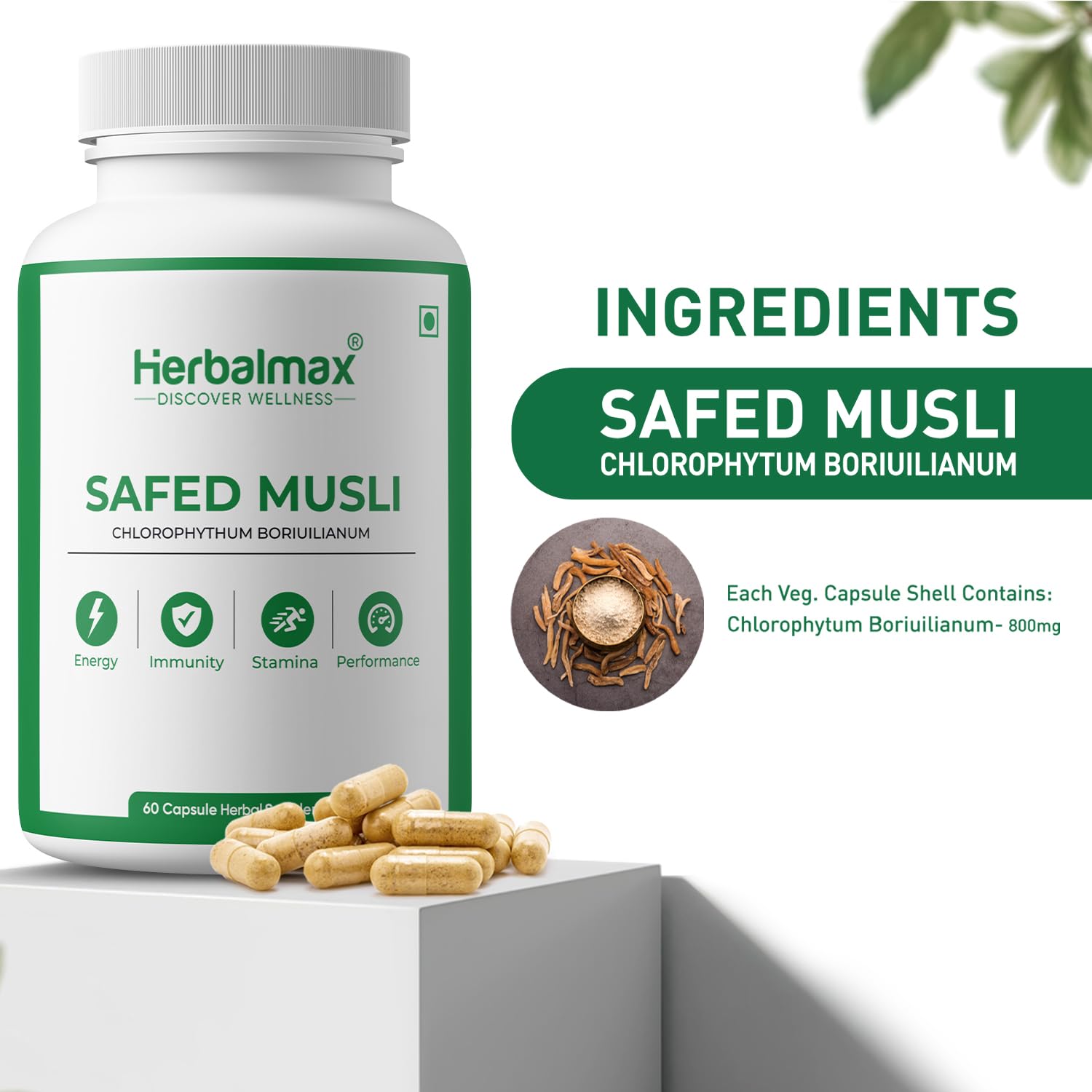 Herbalmax Safed Musli 800mg – view 5