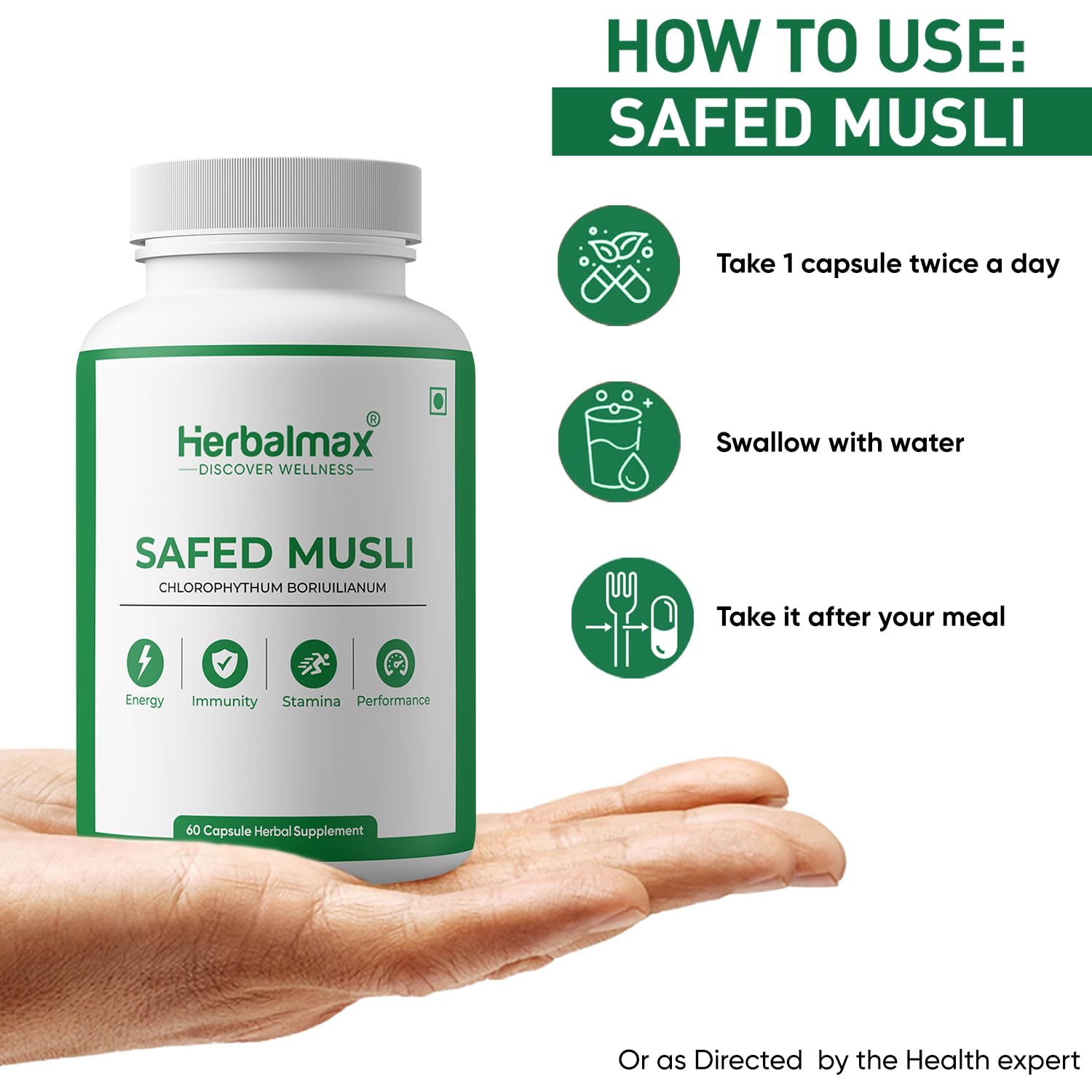 Herbalmax Safed Musli 800mg – view 7